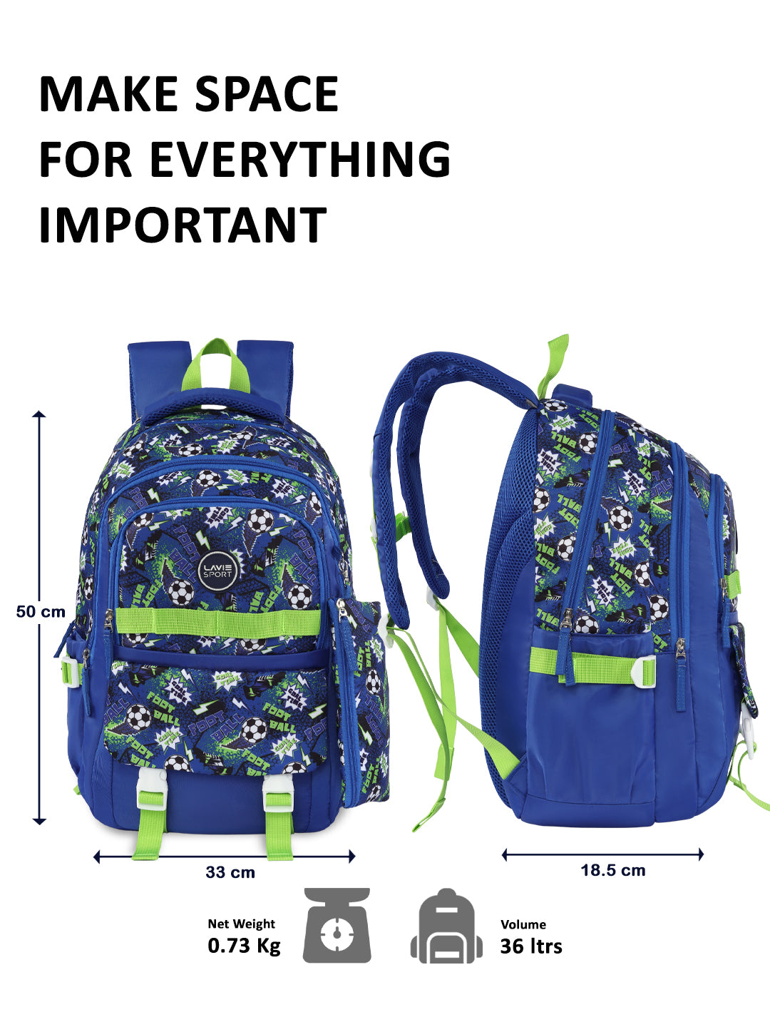 Soccer Laptop Backpack Raincover Bag Navy