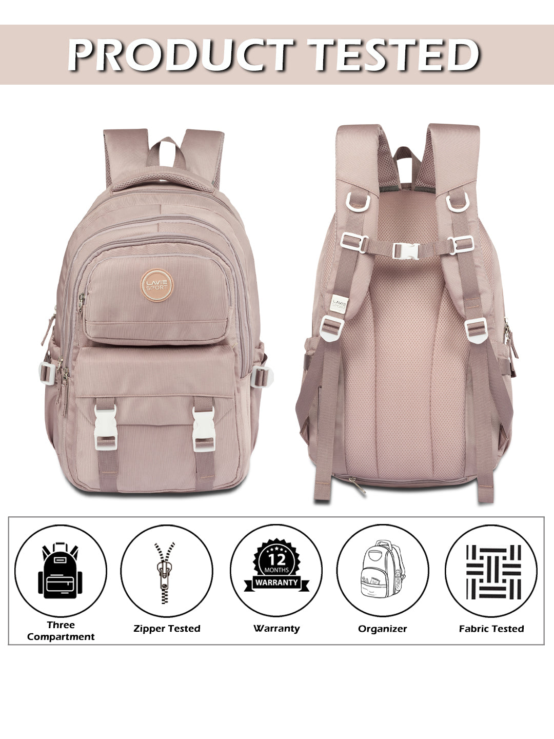 Horizon Laptop Backpack Raincover Pink