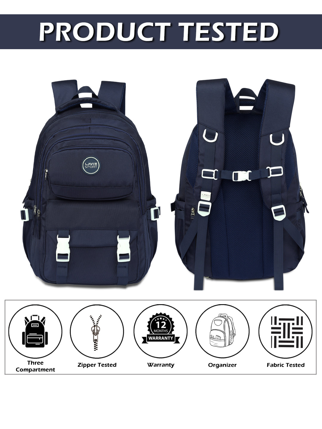 Horizon Laptop Backpack Raincover Navy