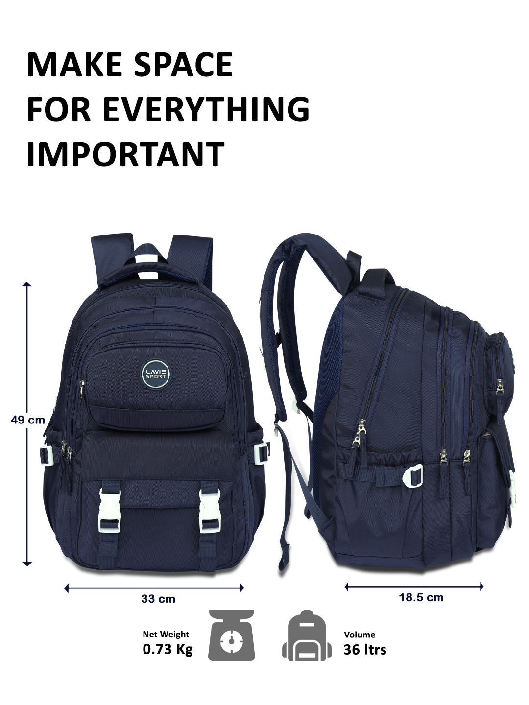 Horizon Laptop Backpack Raincover Navy