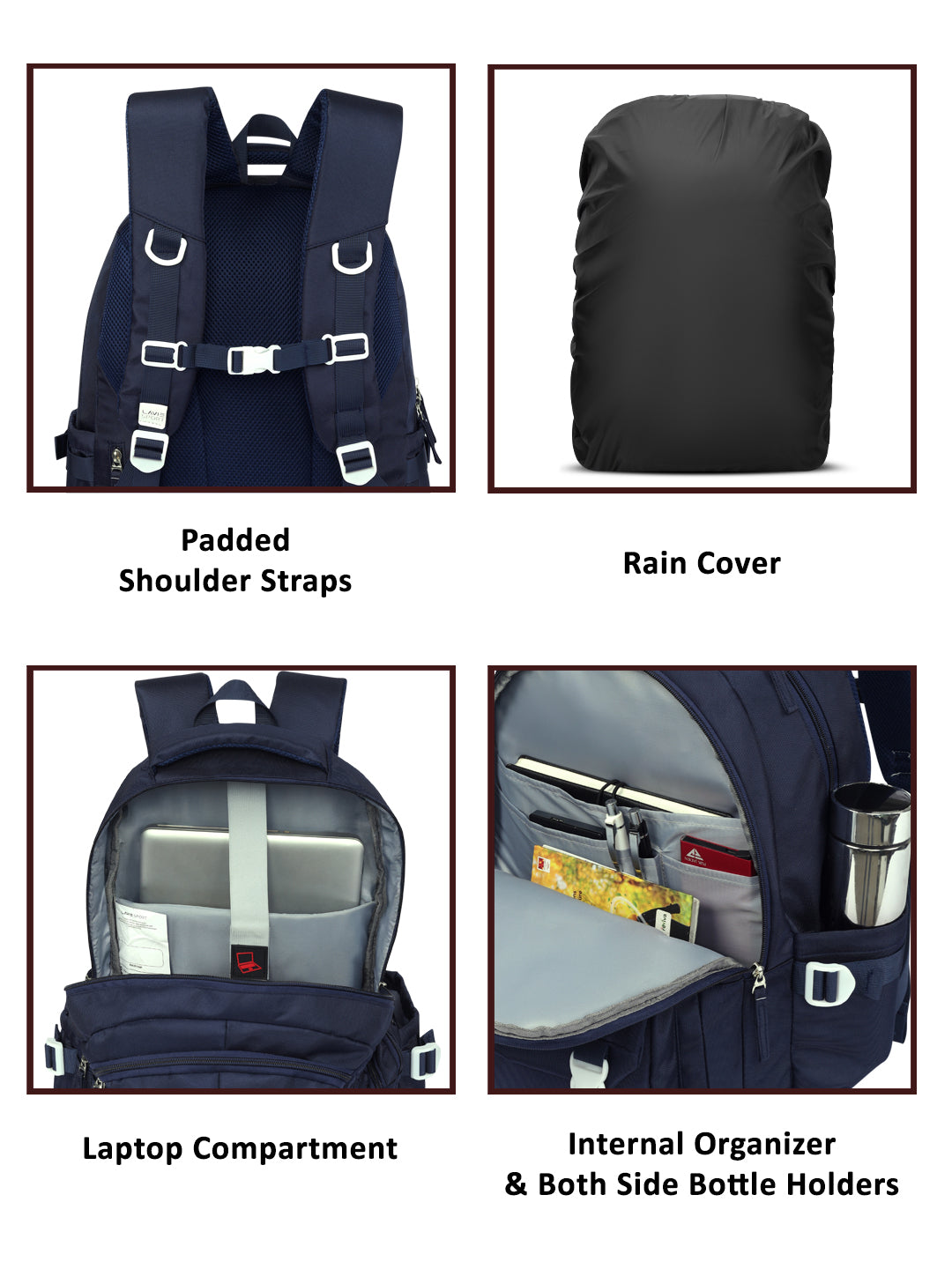 Horizon Laptop Backpack Raincover Navy