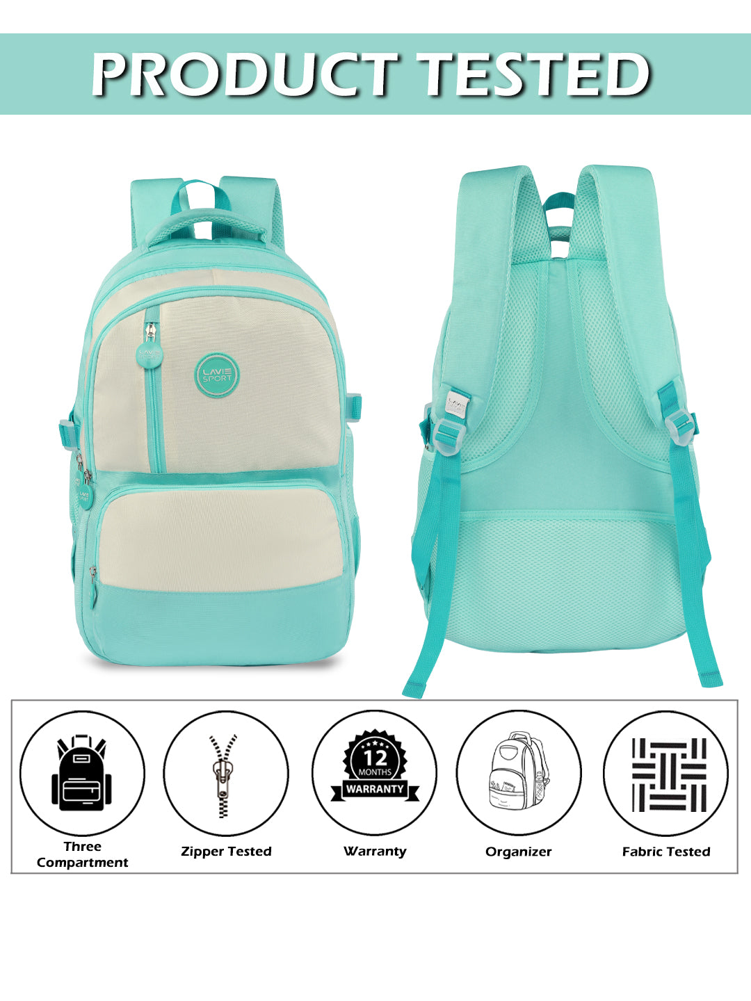Twilight Laptop Backpack Raincover Bag Teal