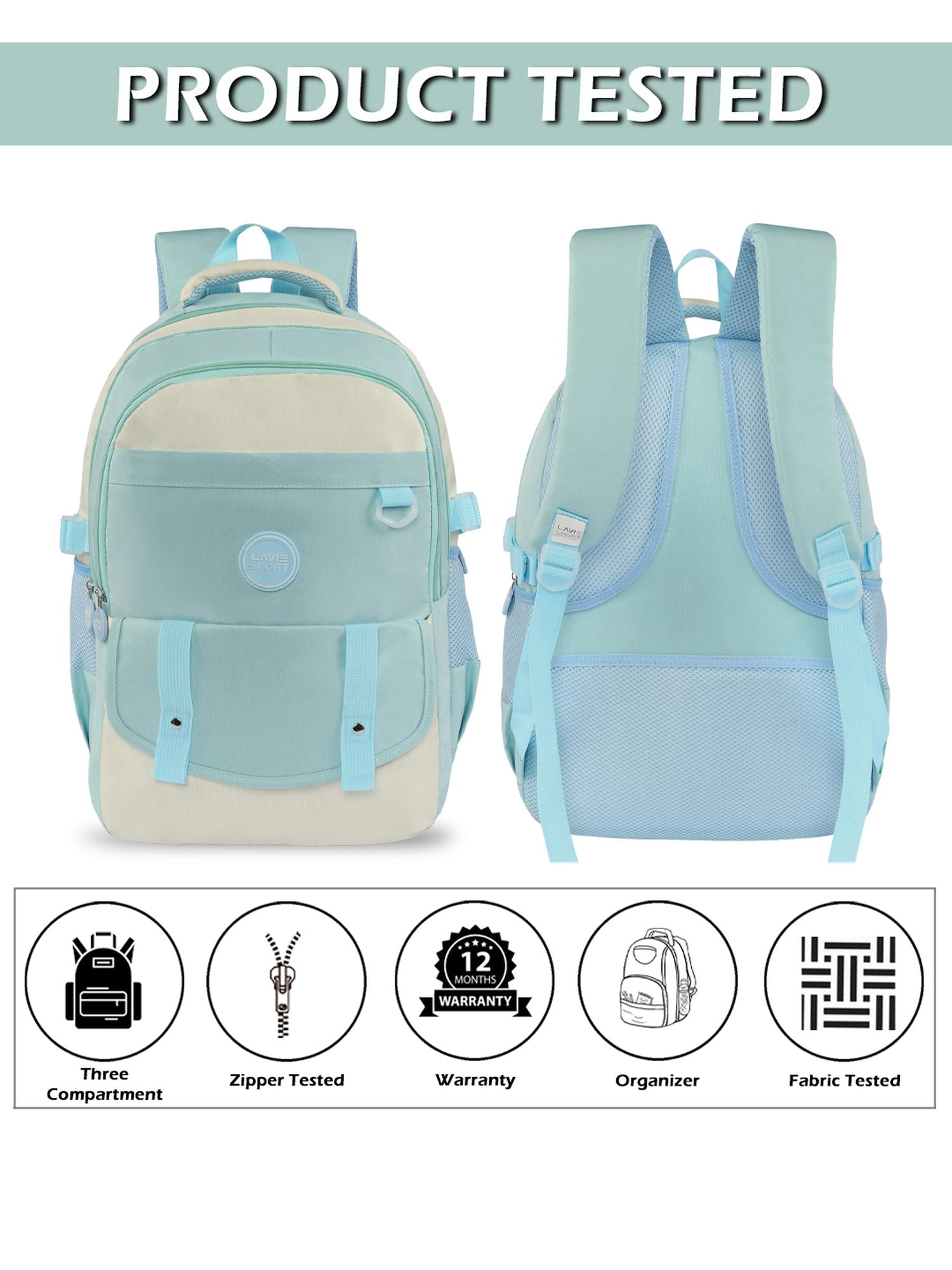 Twilight Laptop Backpack Raincover Bag Blue