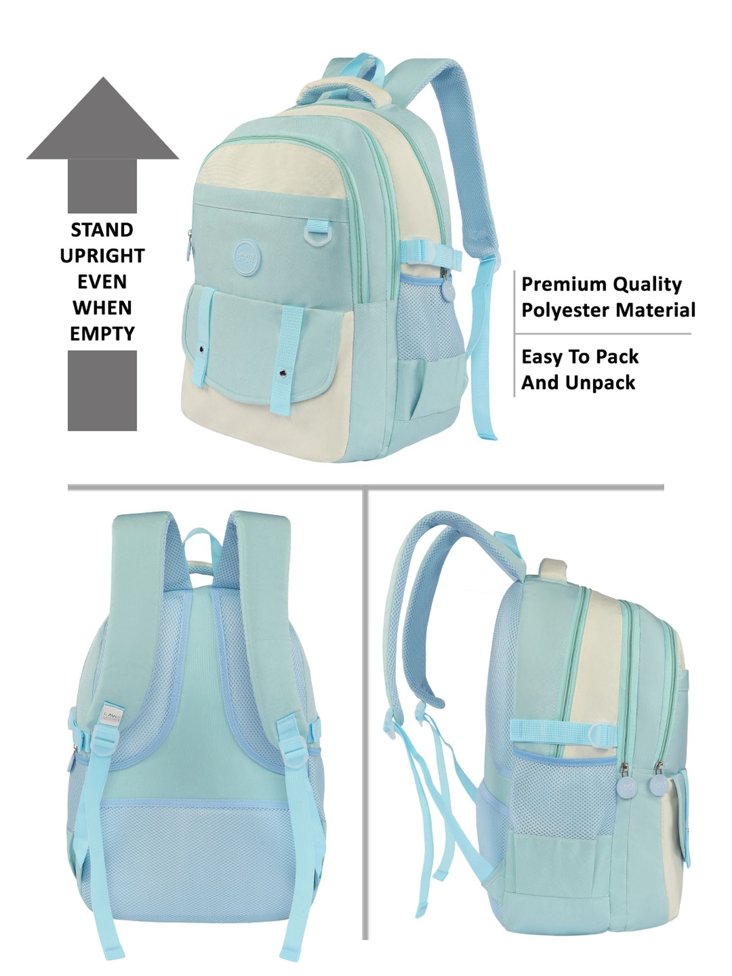 Twilight Laptop Backpack Raincover Bag Blue