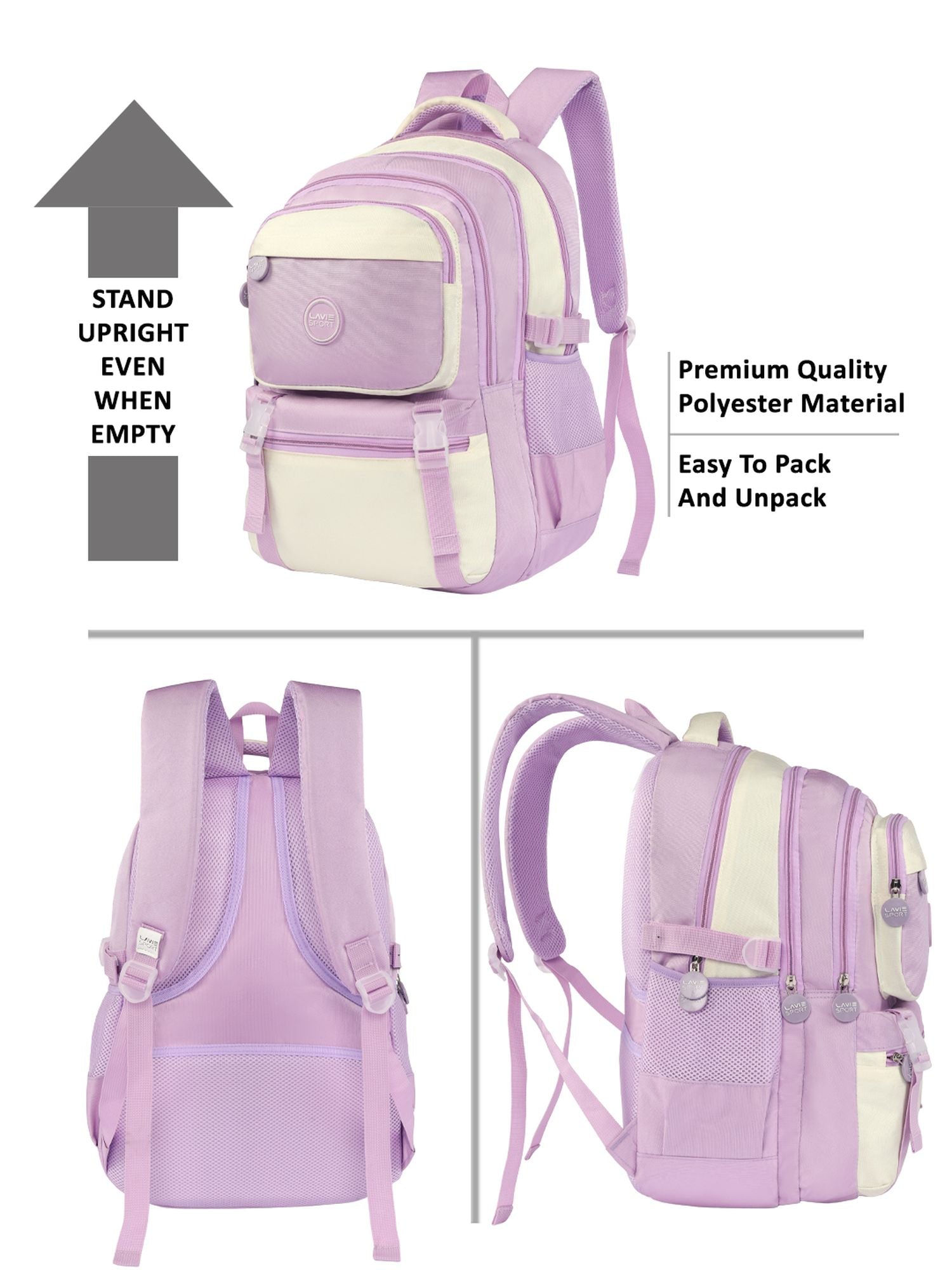 Twilight Laptop Backpack Raincover Bag Lilac