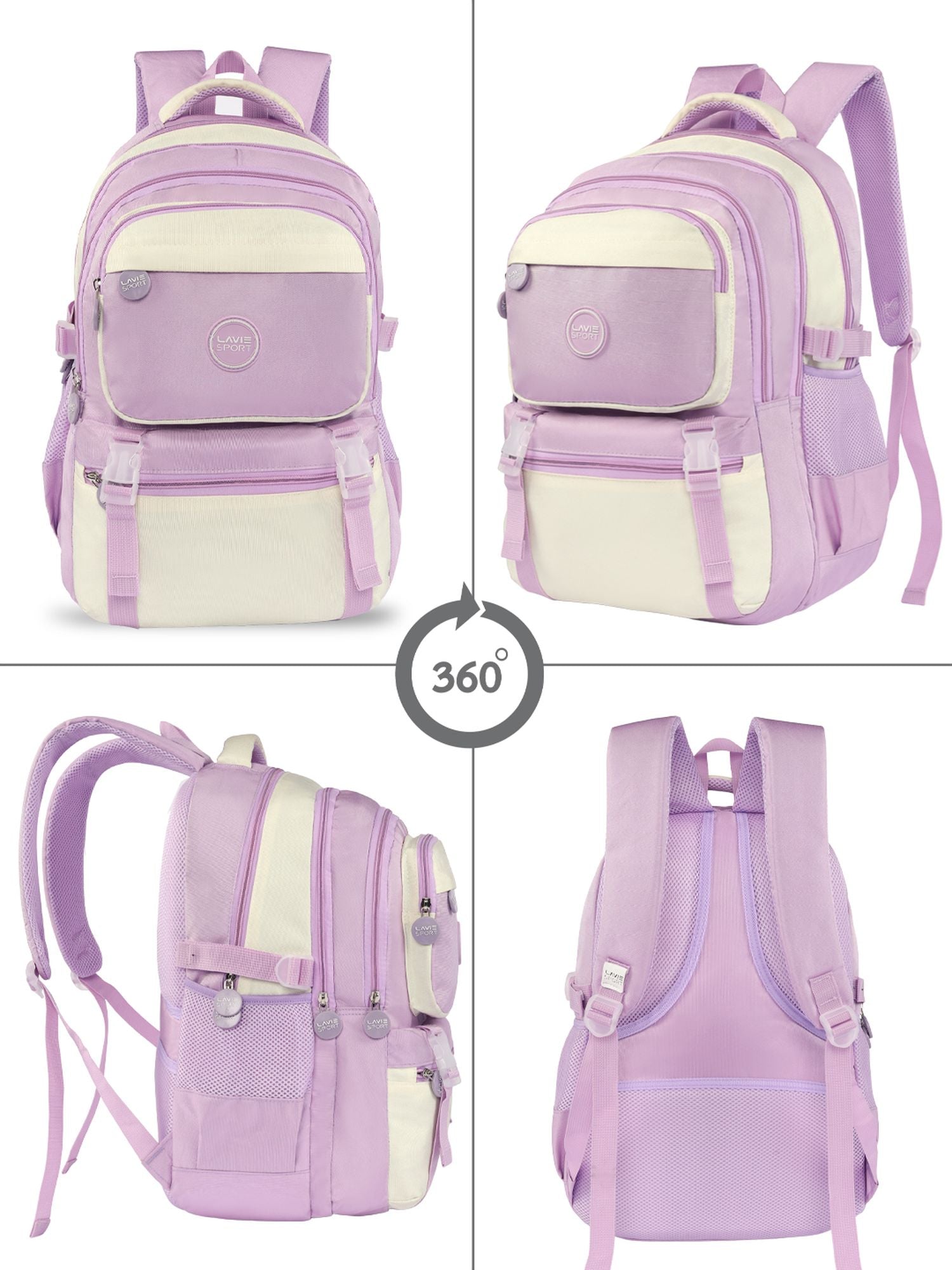 Twilight Laptop Backpack Raincover Bag Lilac