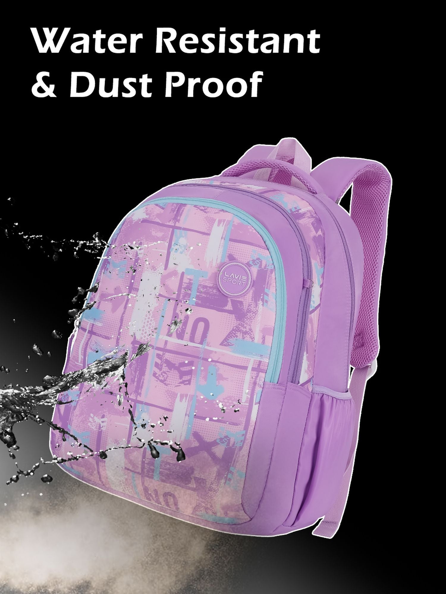 Canvas Printed Backpack Pencil Pouch Bag Purple
