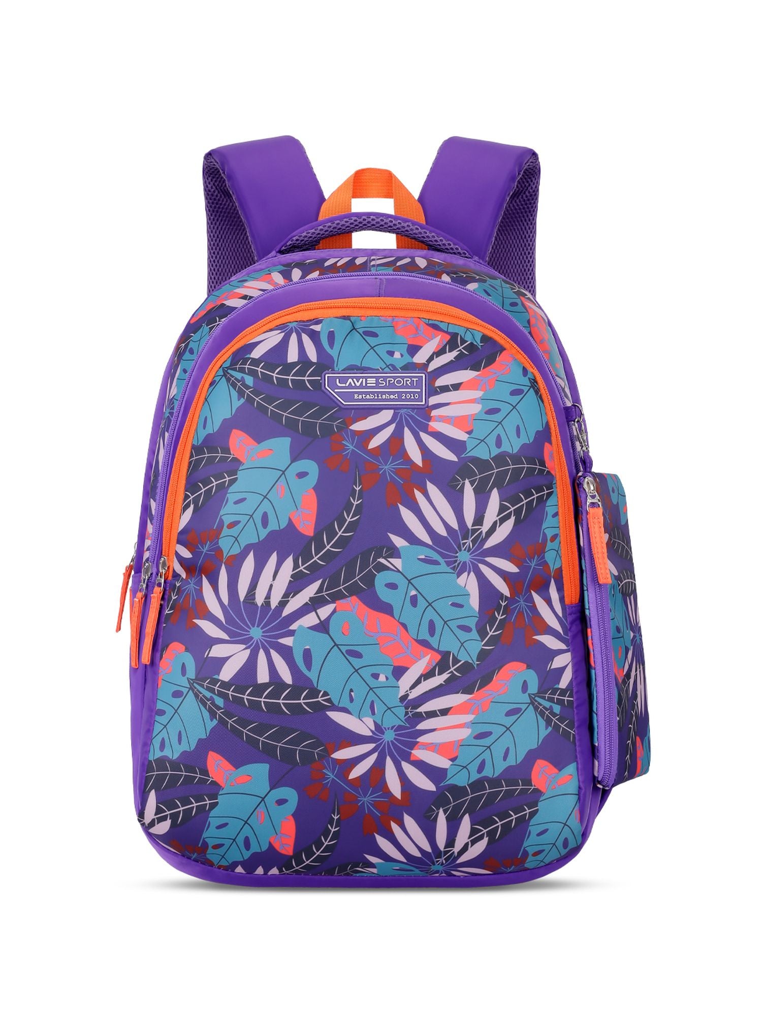 Botanica Printed Backpack Pencil Pouch Bag Purple