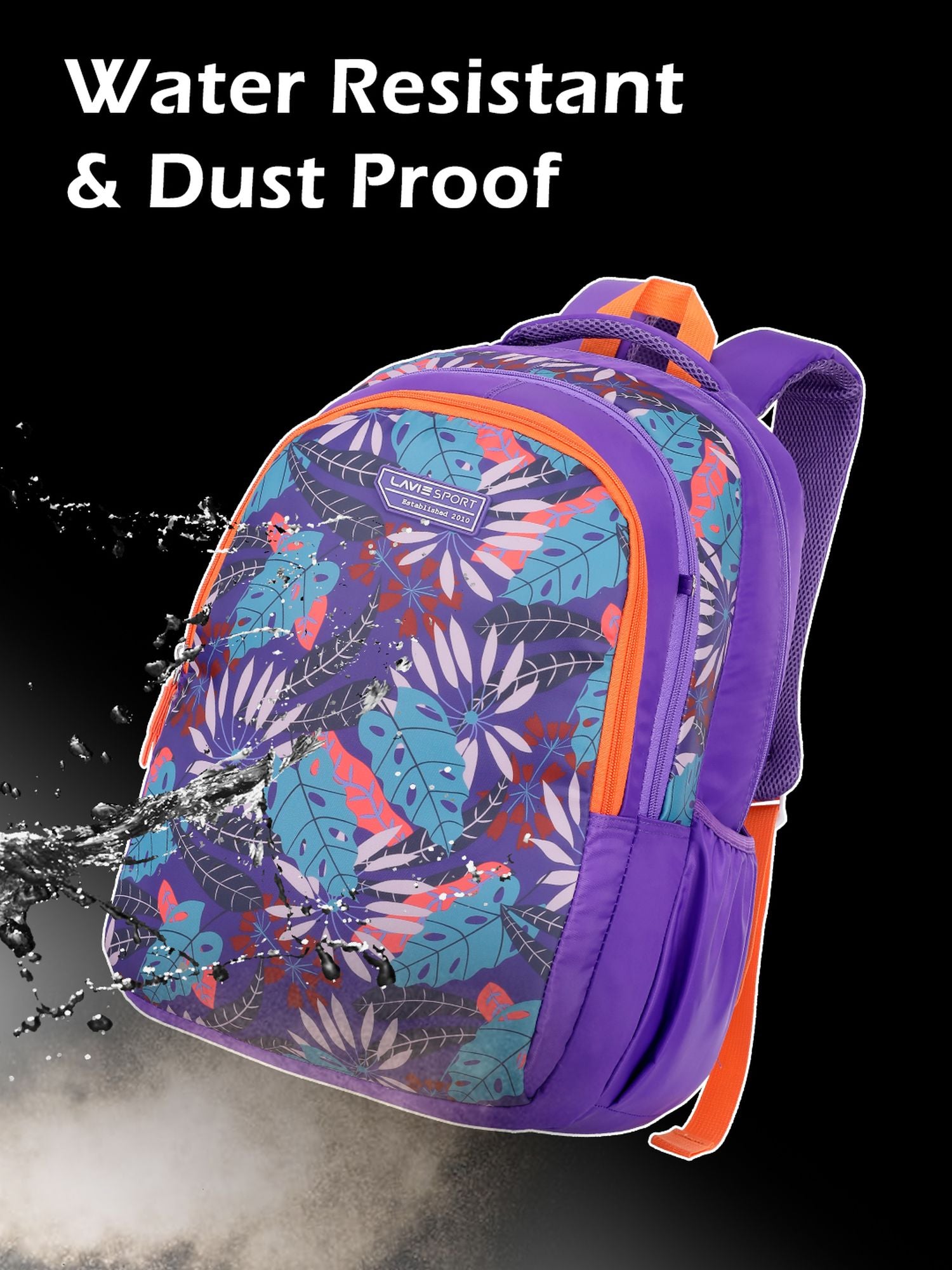 Botanica Printed Backpack Pencil Pouch Bag Purple