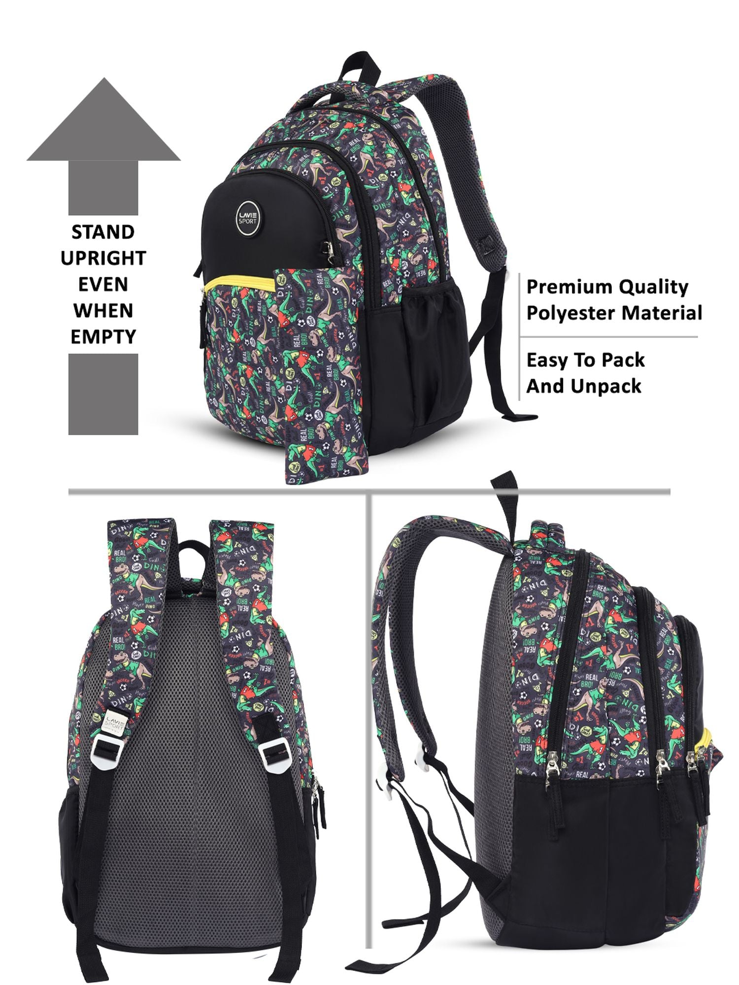 Fossil Printed Backpack Black