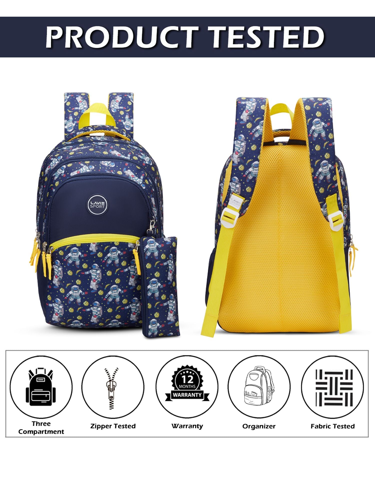 Astronaut Printed Backpack Navy