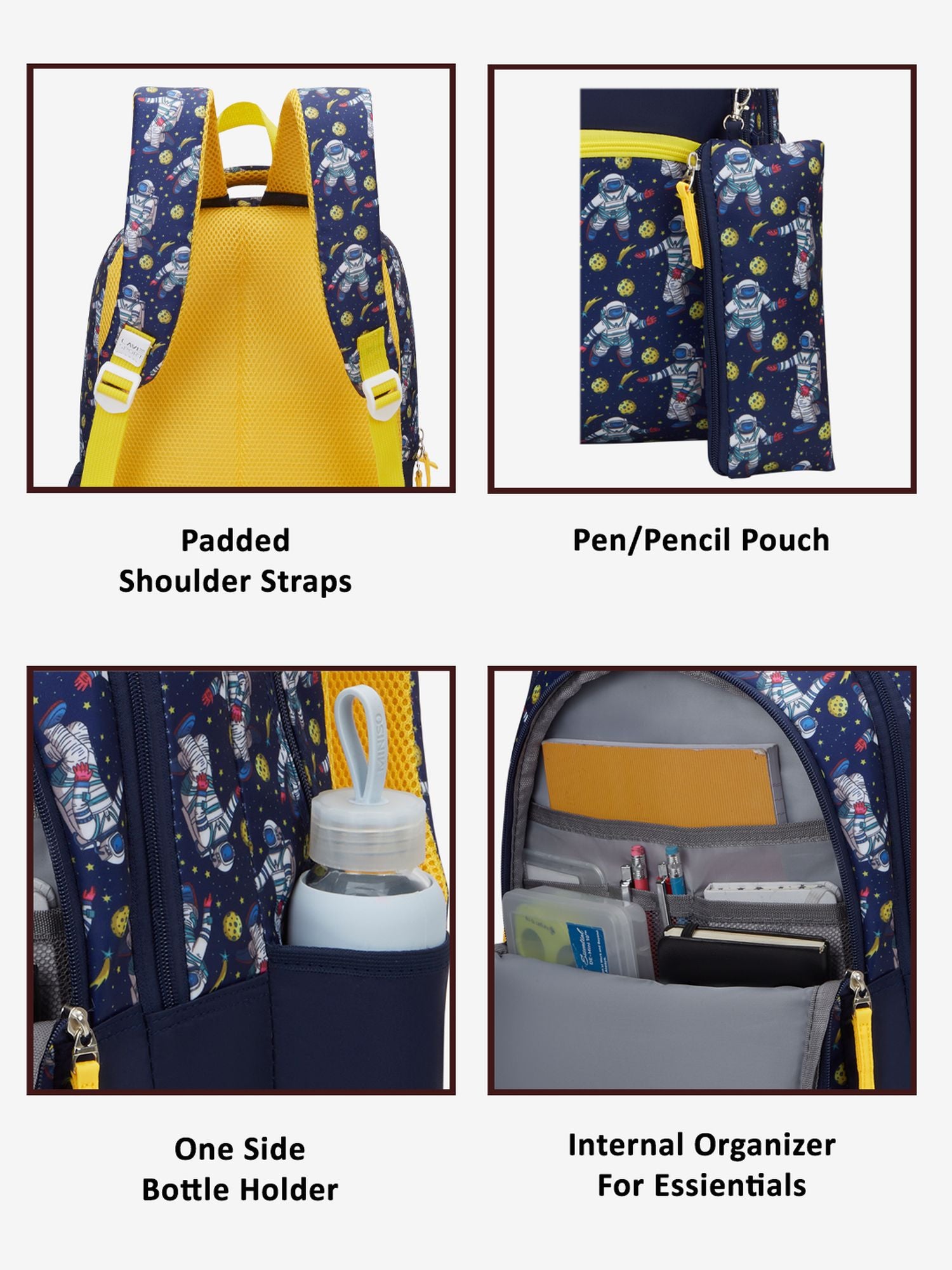 Astronaut Printed Backpack Navy