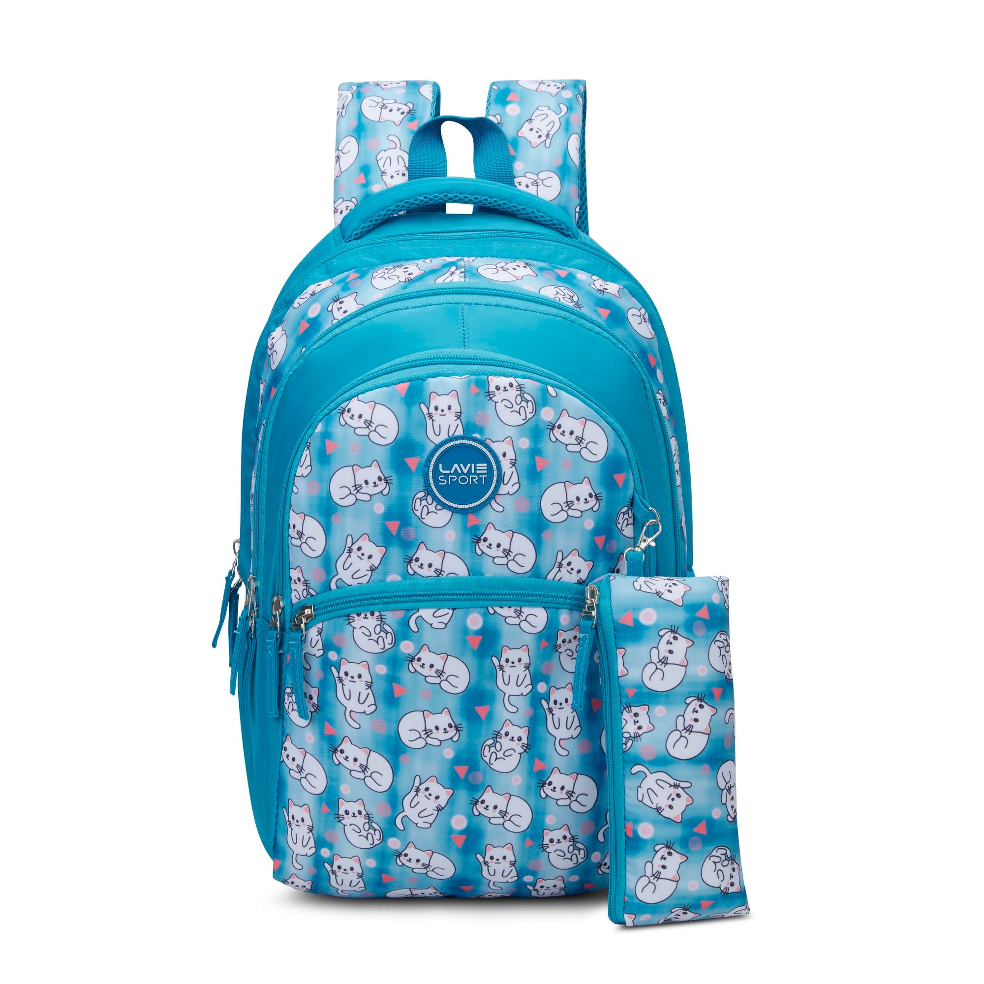 Whisker Printed Backpack Blue