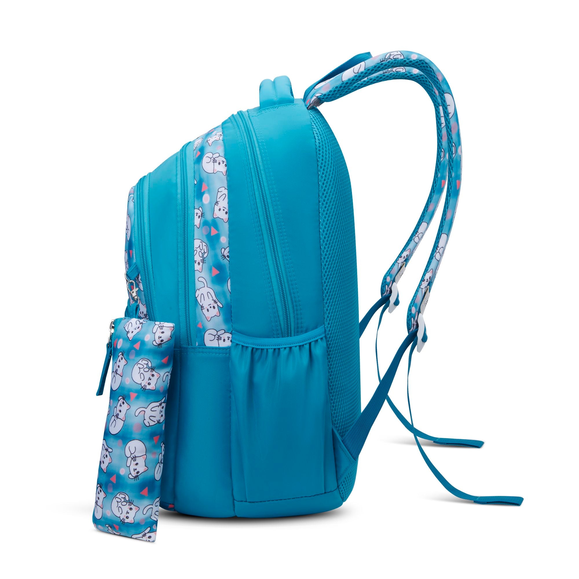 Whisker Printed Backpack Blue