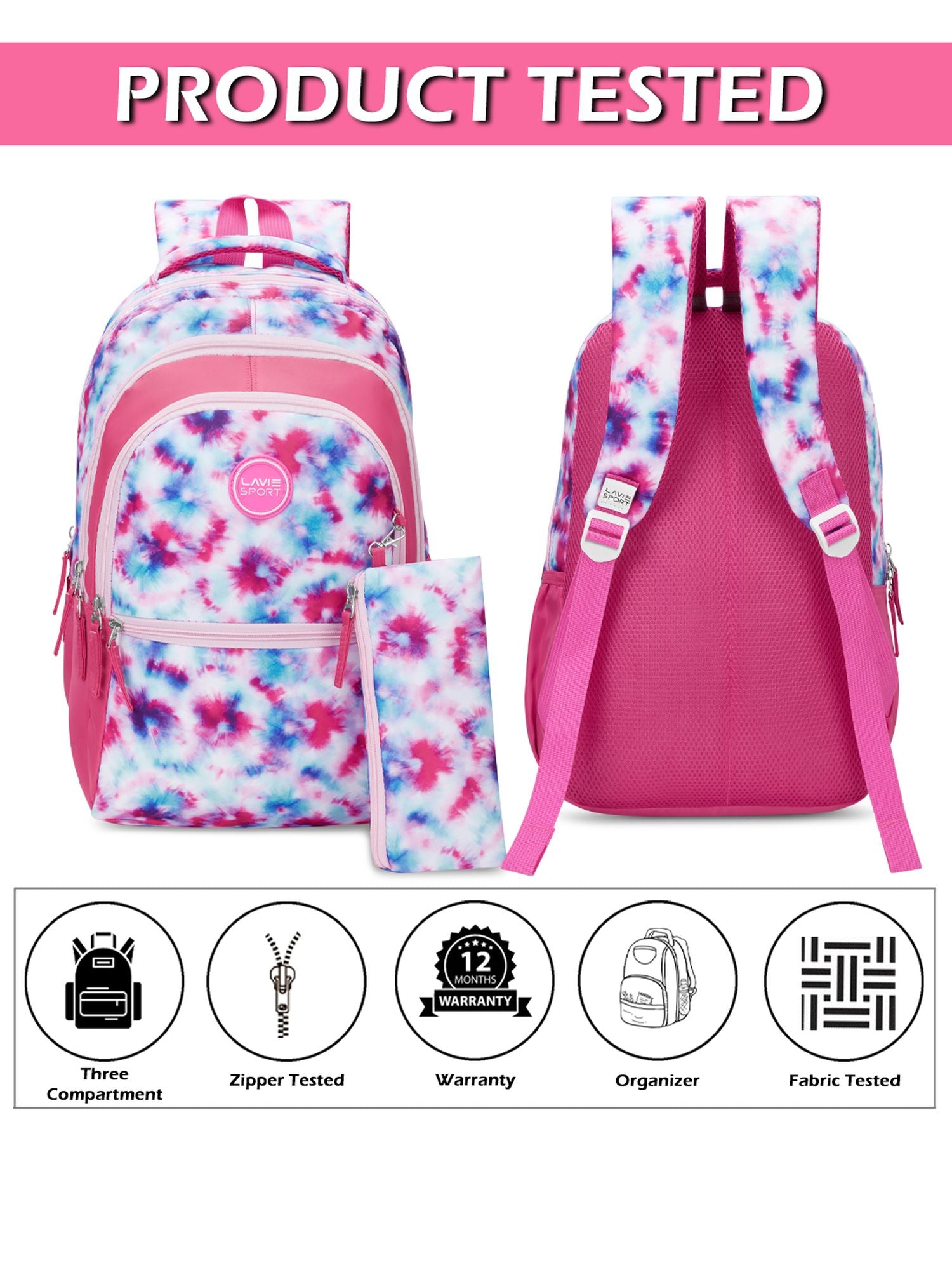 Dreamscape Printed Backpack Pink