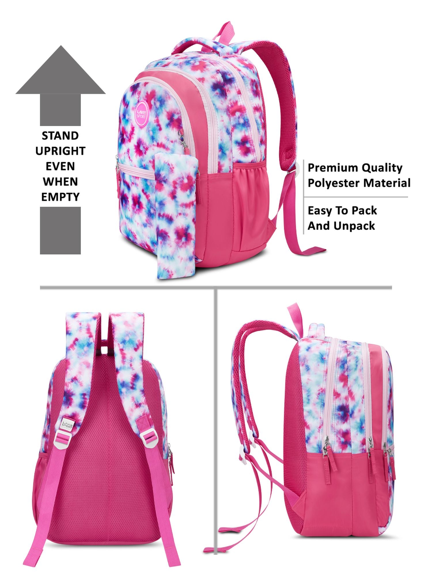 Dreamscape Printed Backpack Pink