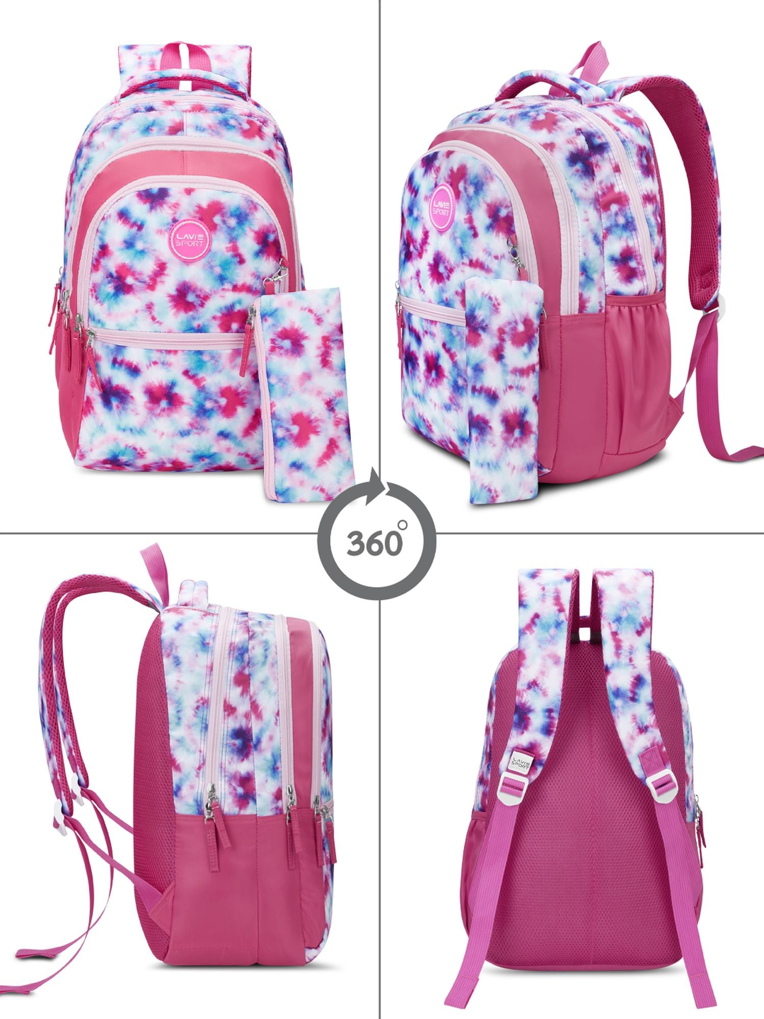 Dreamscape Printed Backpack Pink