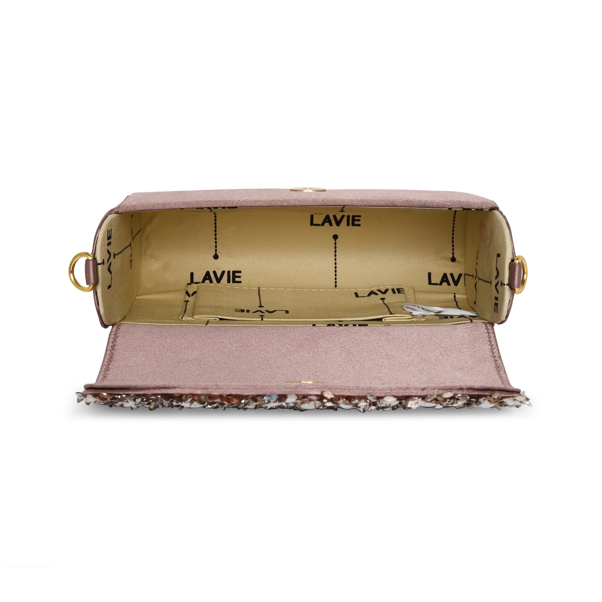Crystal Flapover Large Sling Bag