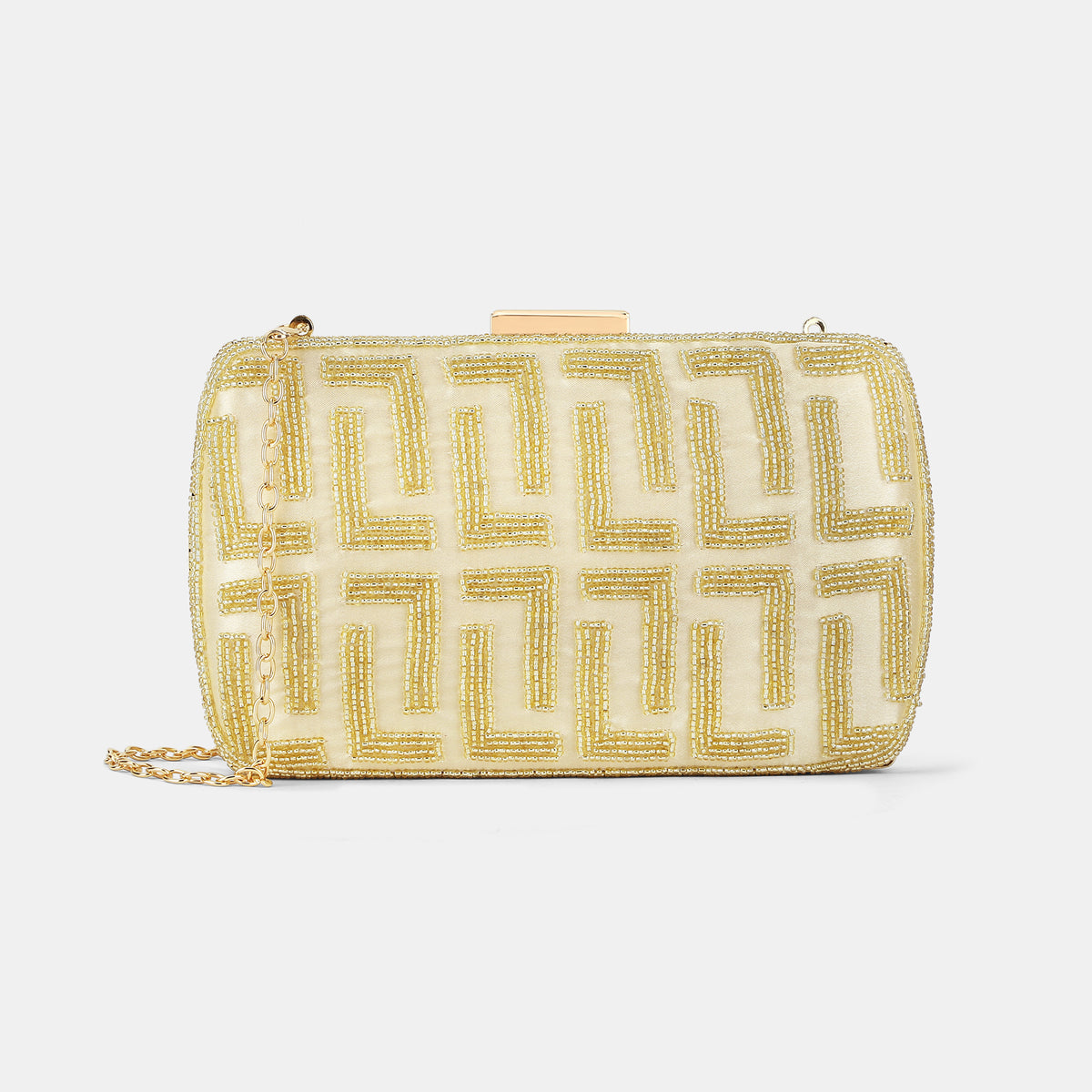 Gemmy Frame Medium Gold Clutch