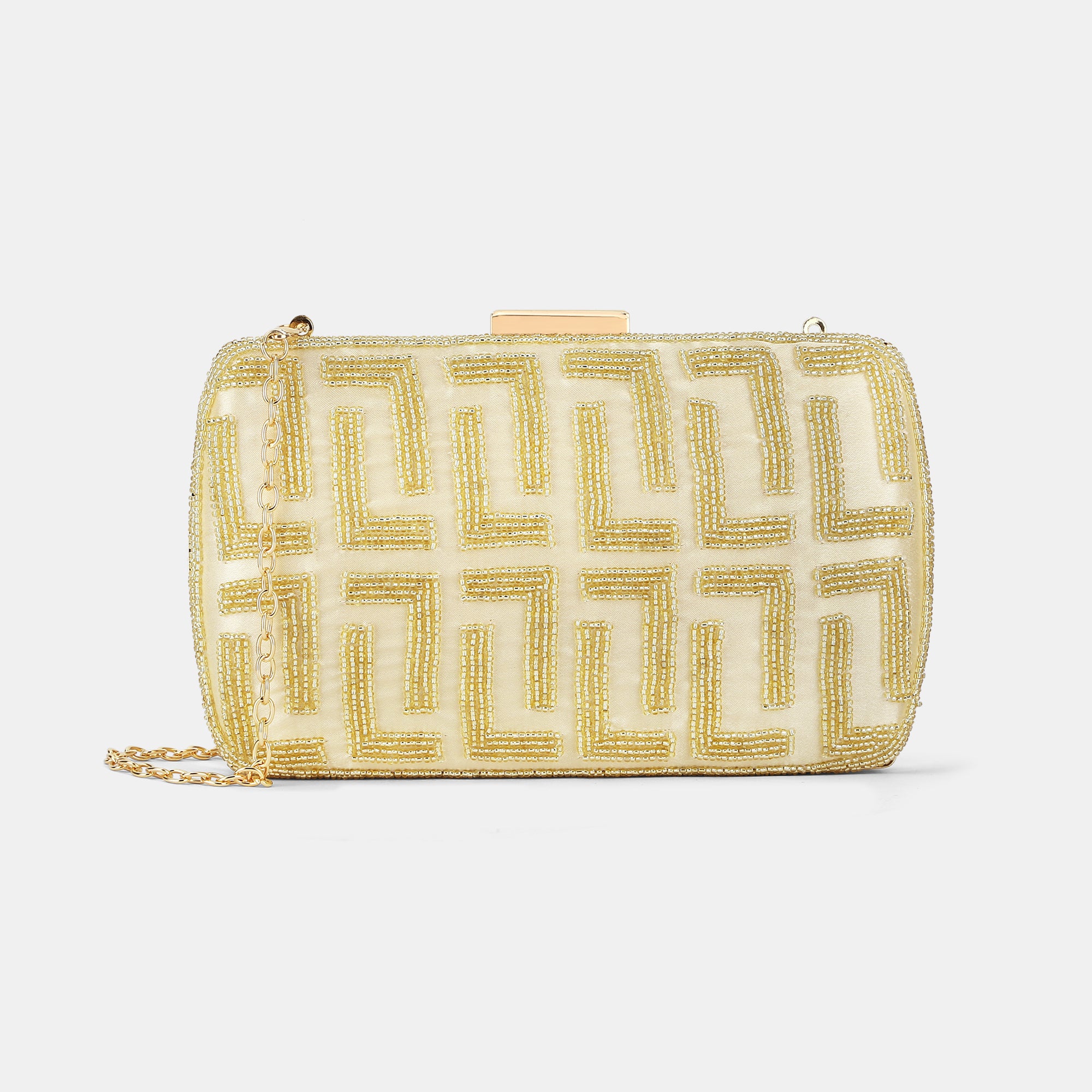 Lavie Luxe Gemmy Gold Medium Women's Frame Clutch