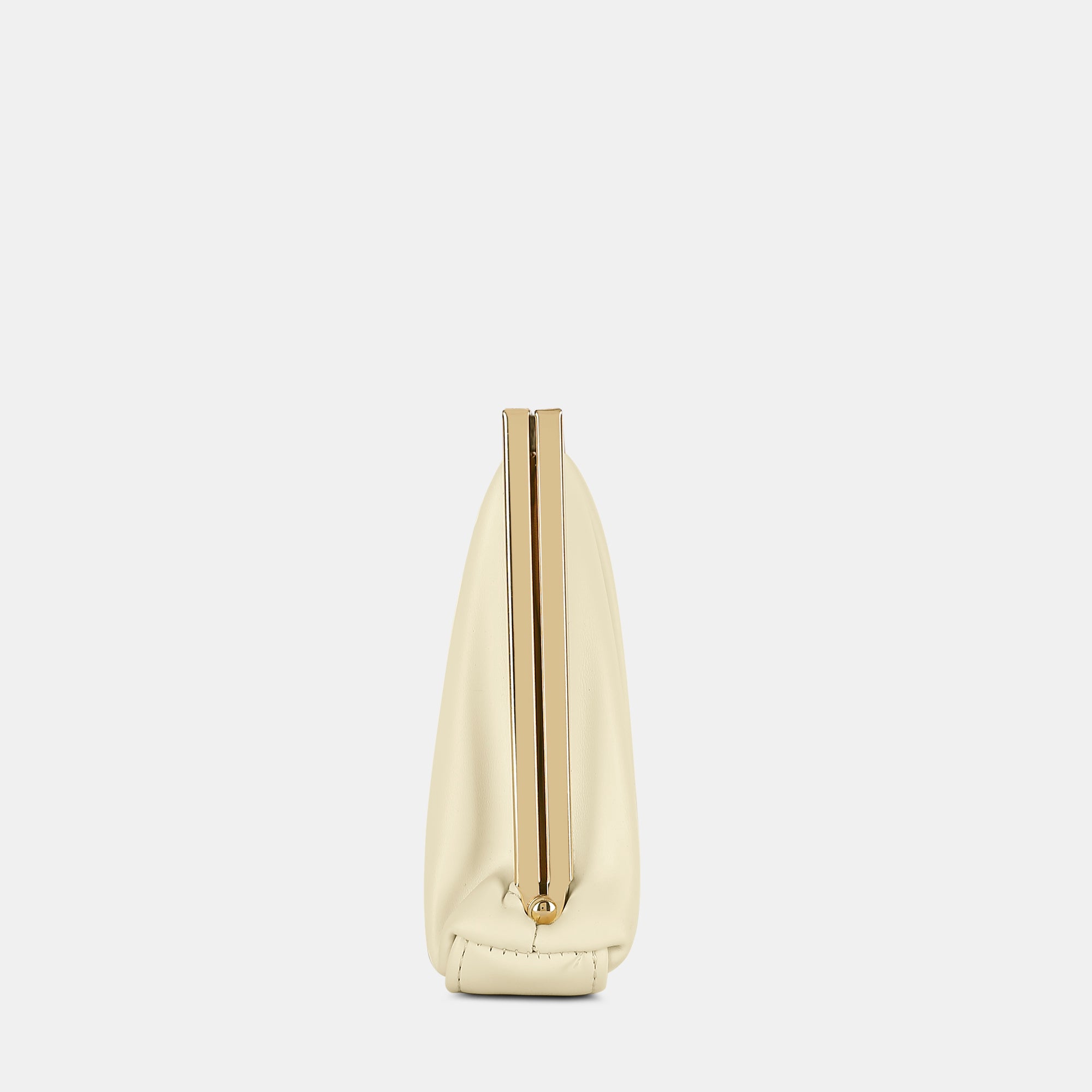 Lavie Luxe Pleatz framed Offwhite Medium Women's Clutch