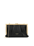 Pleatz25 Frame Medium Black Clutch