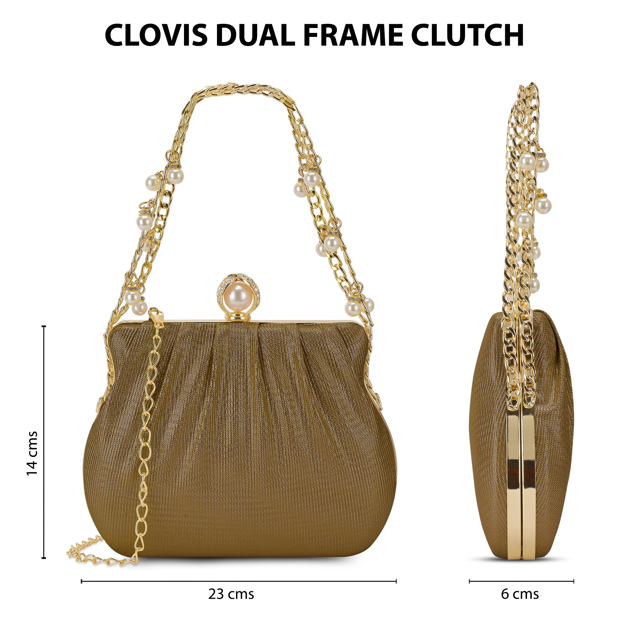 Clovis Small Dual Handle Frame Clutch