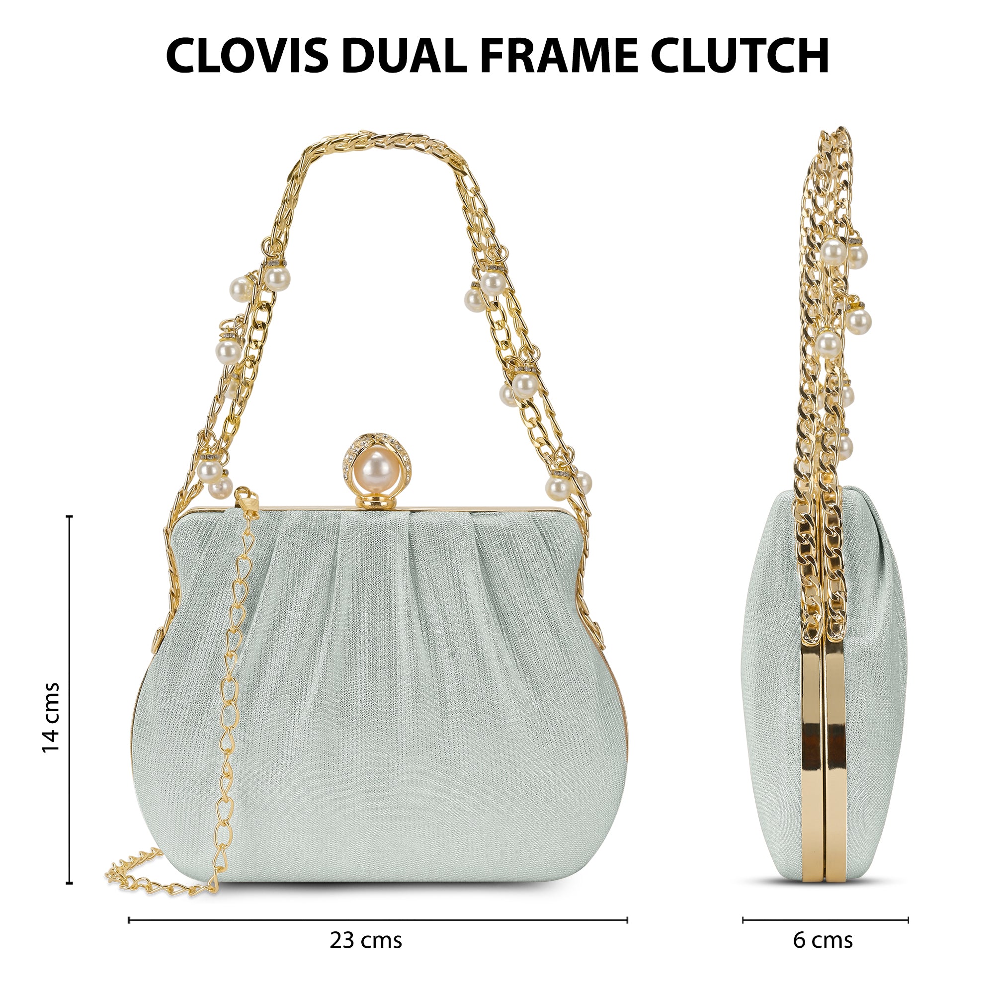 Clovis Small Dual Handle Frame Clutch