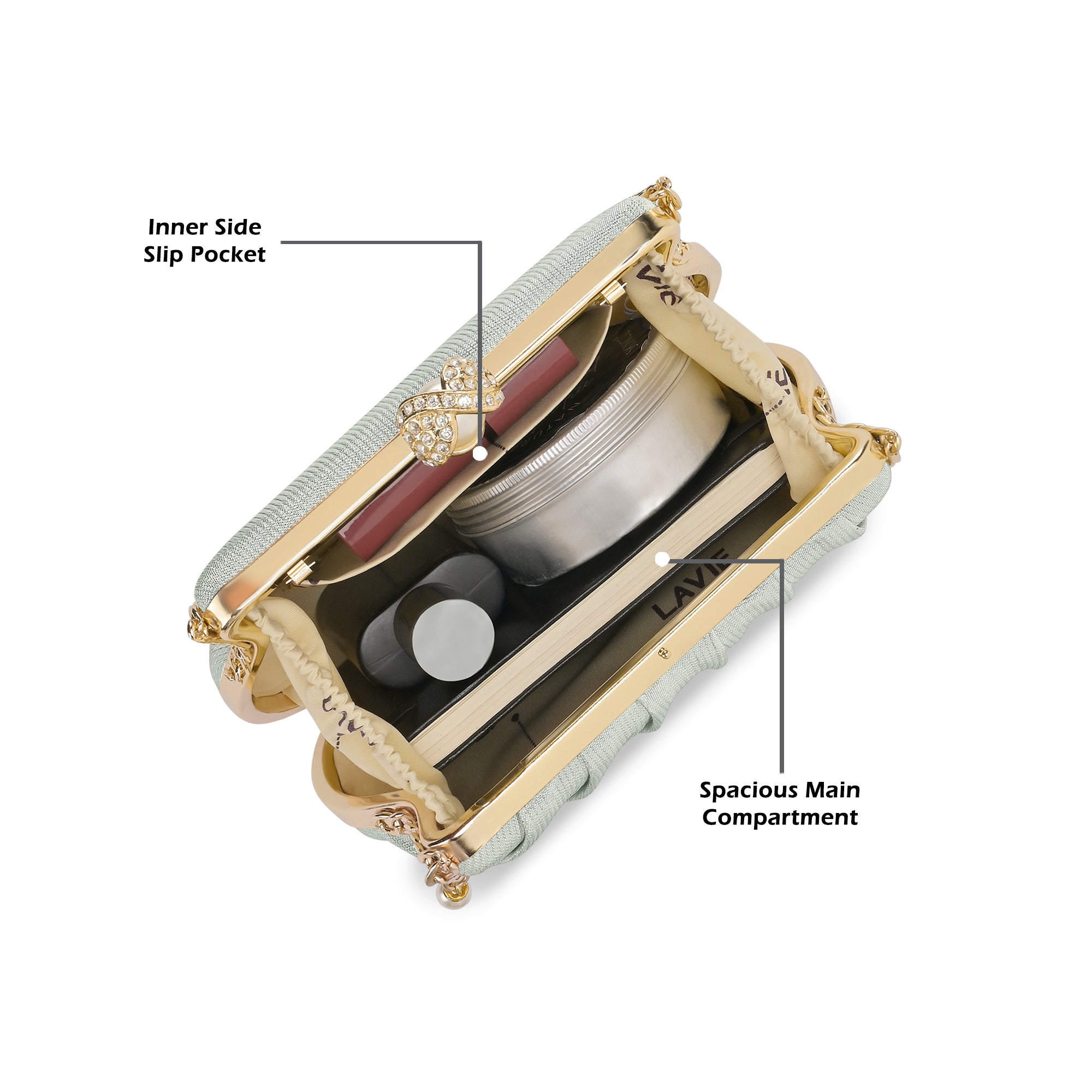Clovis Small Dual Handle Frame Clutch