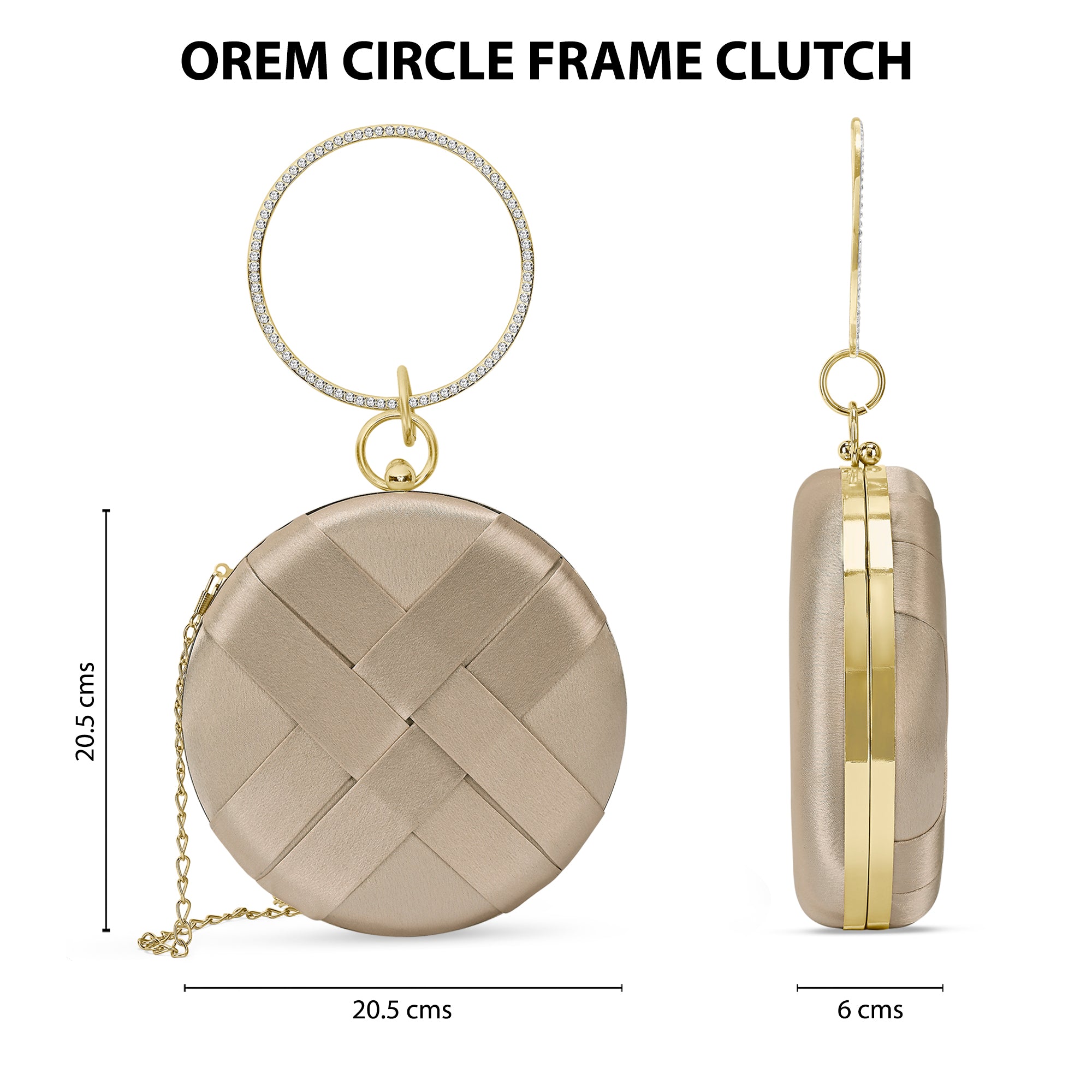 Orem Medium Circle Frame Clutch