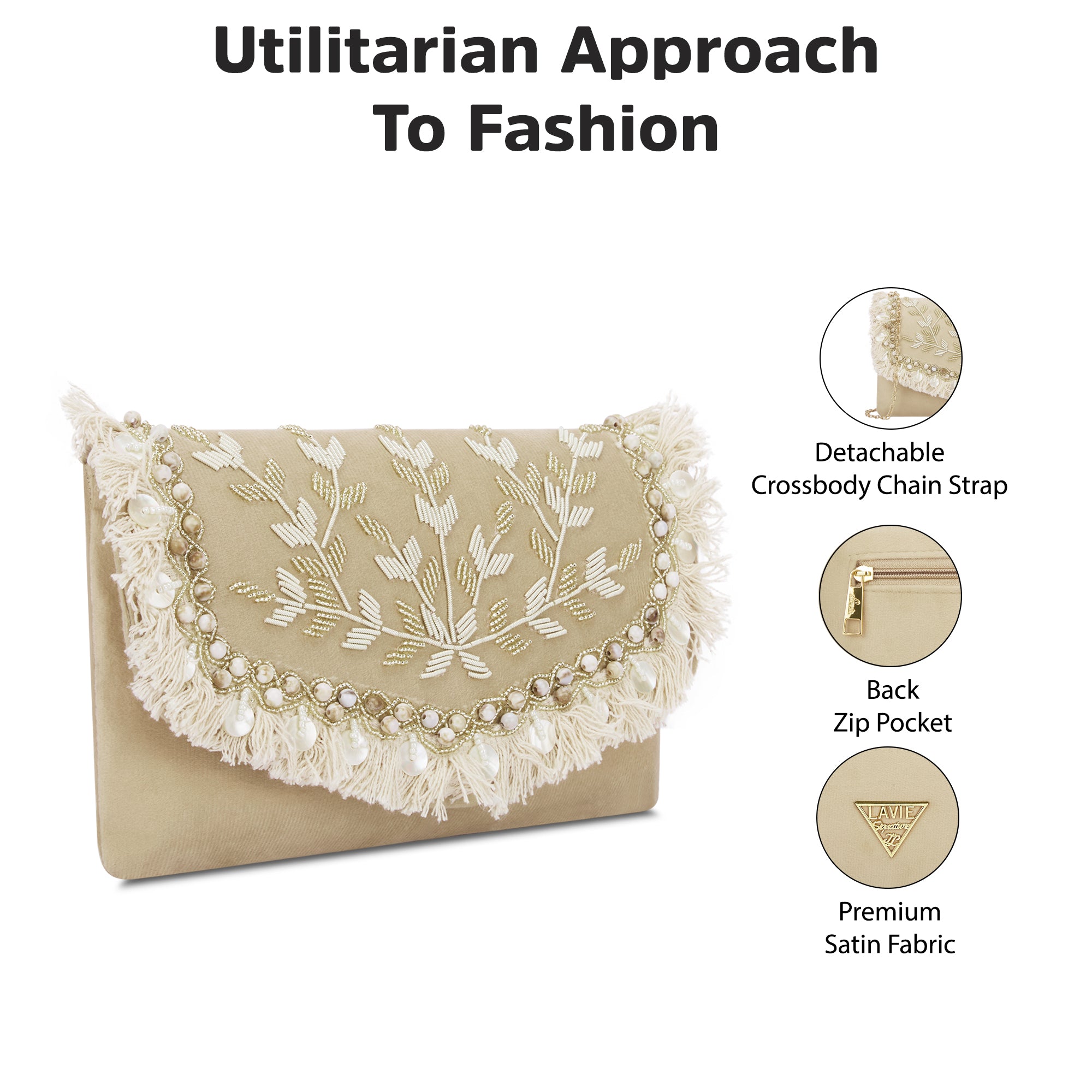 Irvine Medium Emb Envelop Clutch
