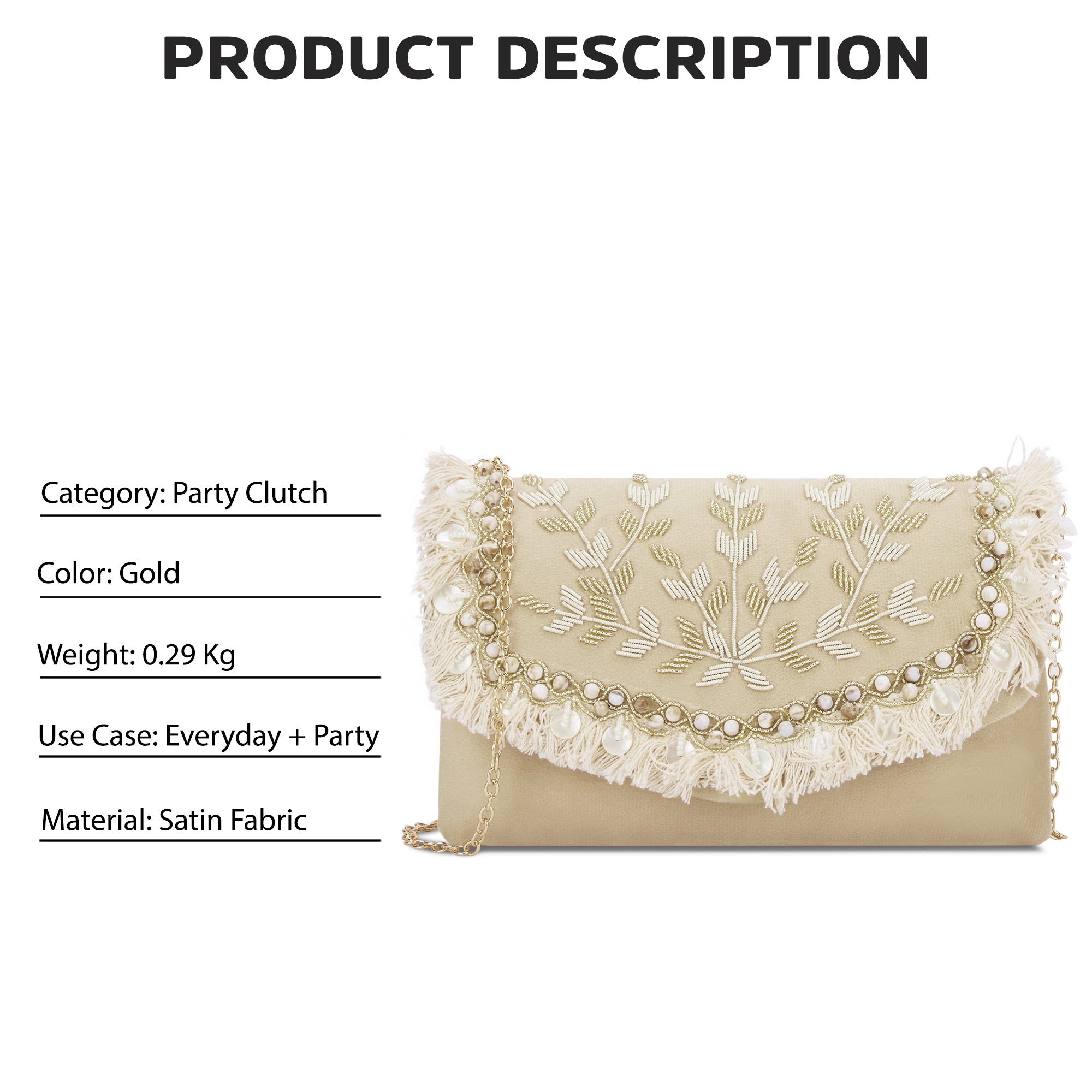 Irvine Medium Emb Envelop Clutch