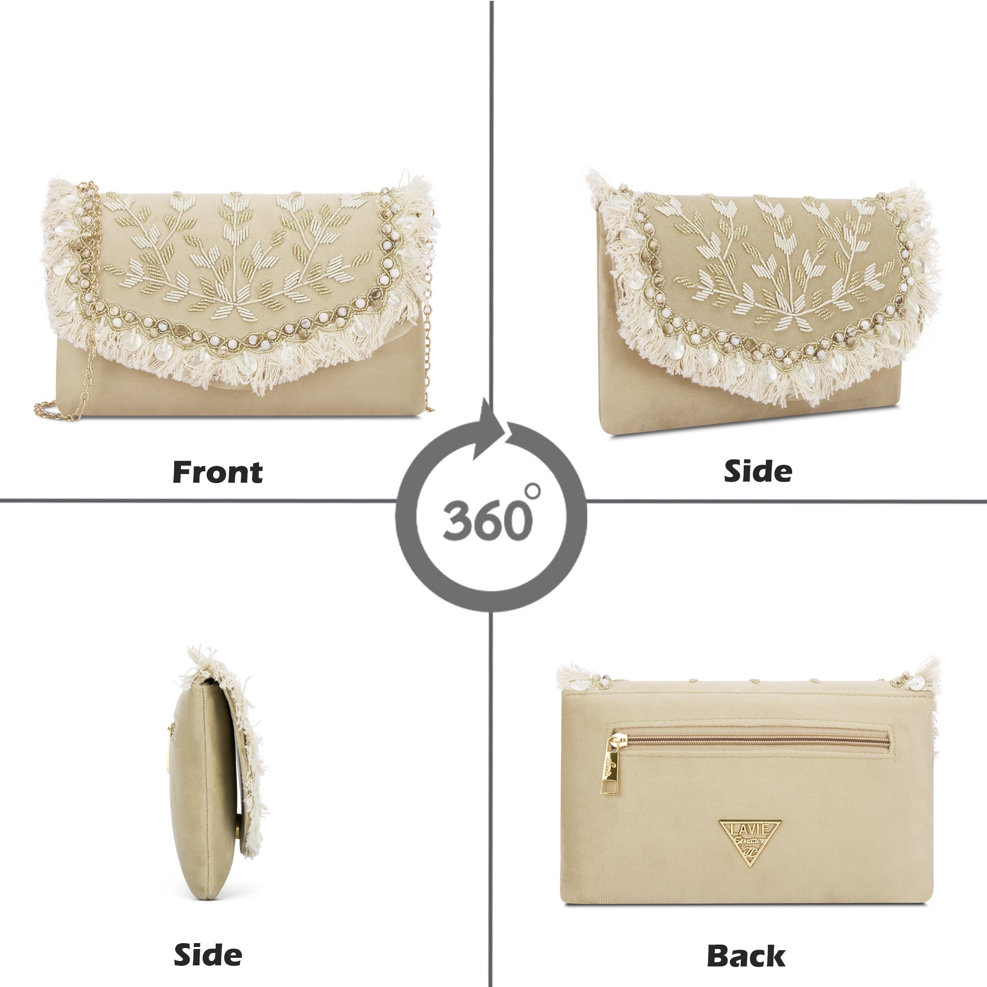 Irvine Medium Emb Envelop Clutch