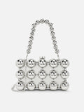 Foam Medium Silver Clutch