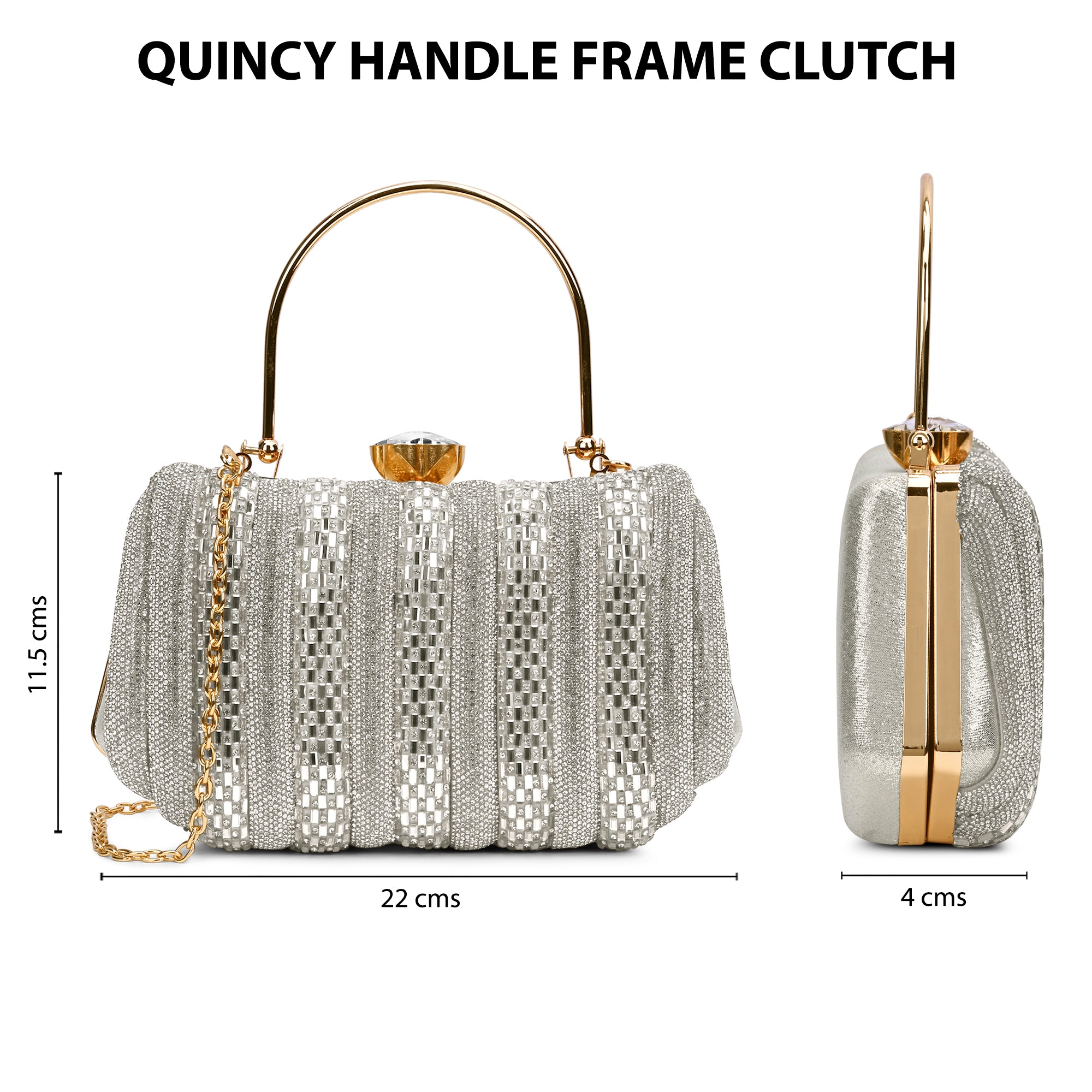 Quincy Handle Medium Frame Clutch