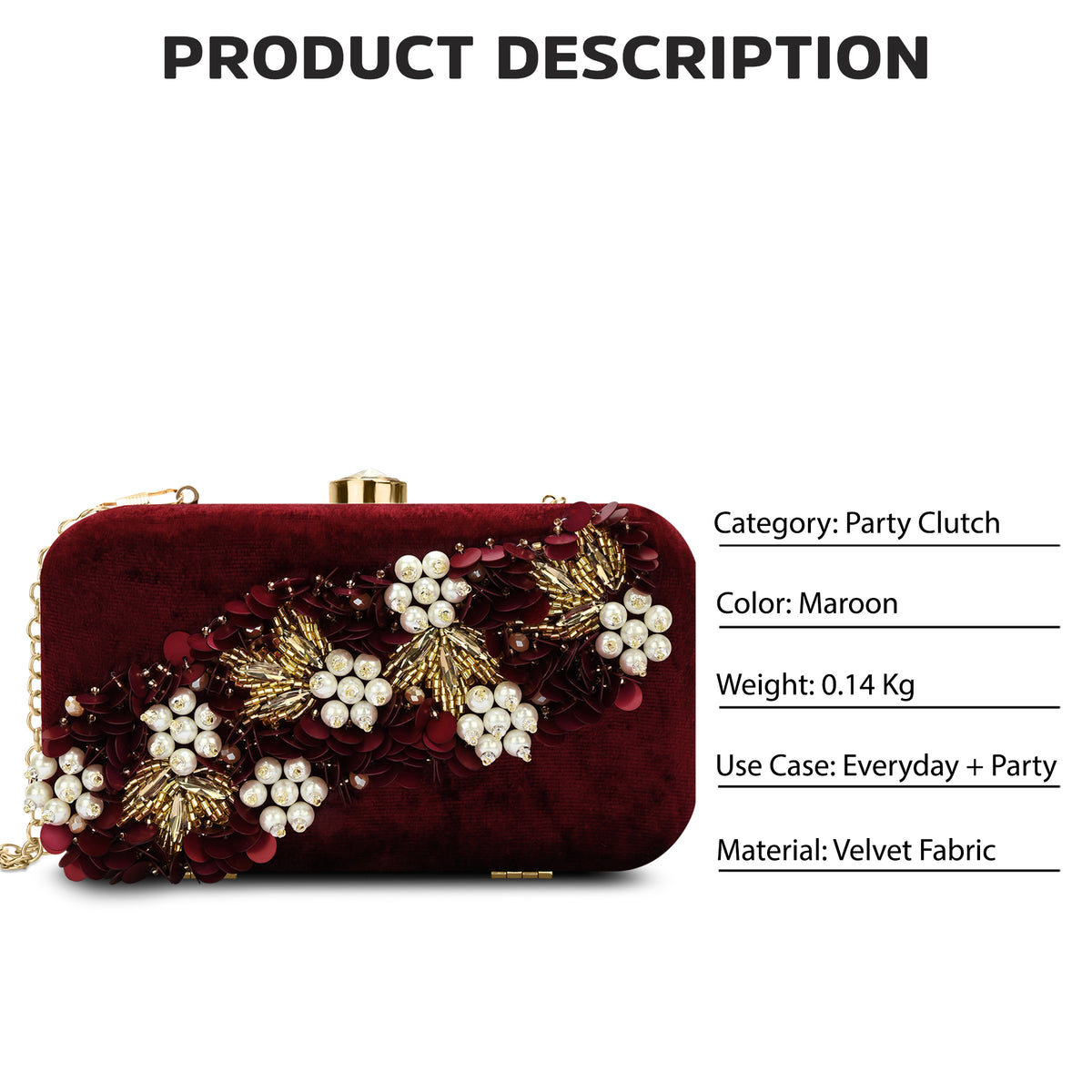Eris Square Medium Frame Clutch