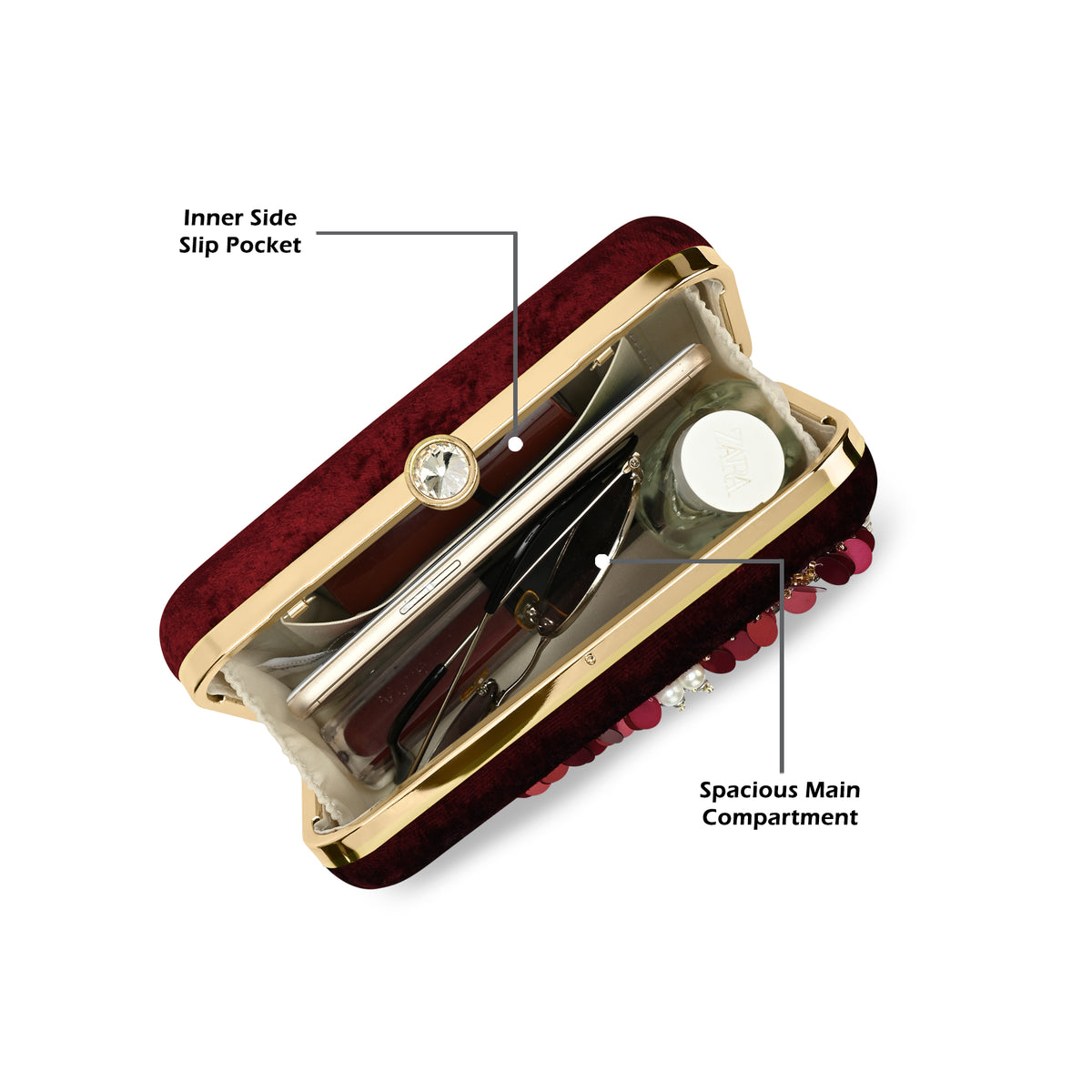 Eris Square Medium Frame Clutch