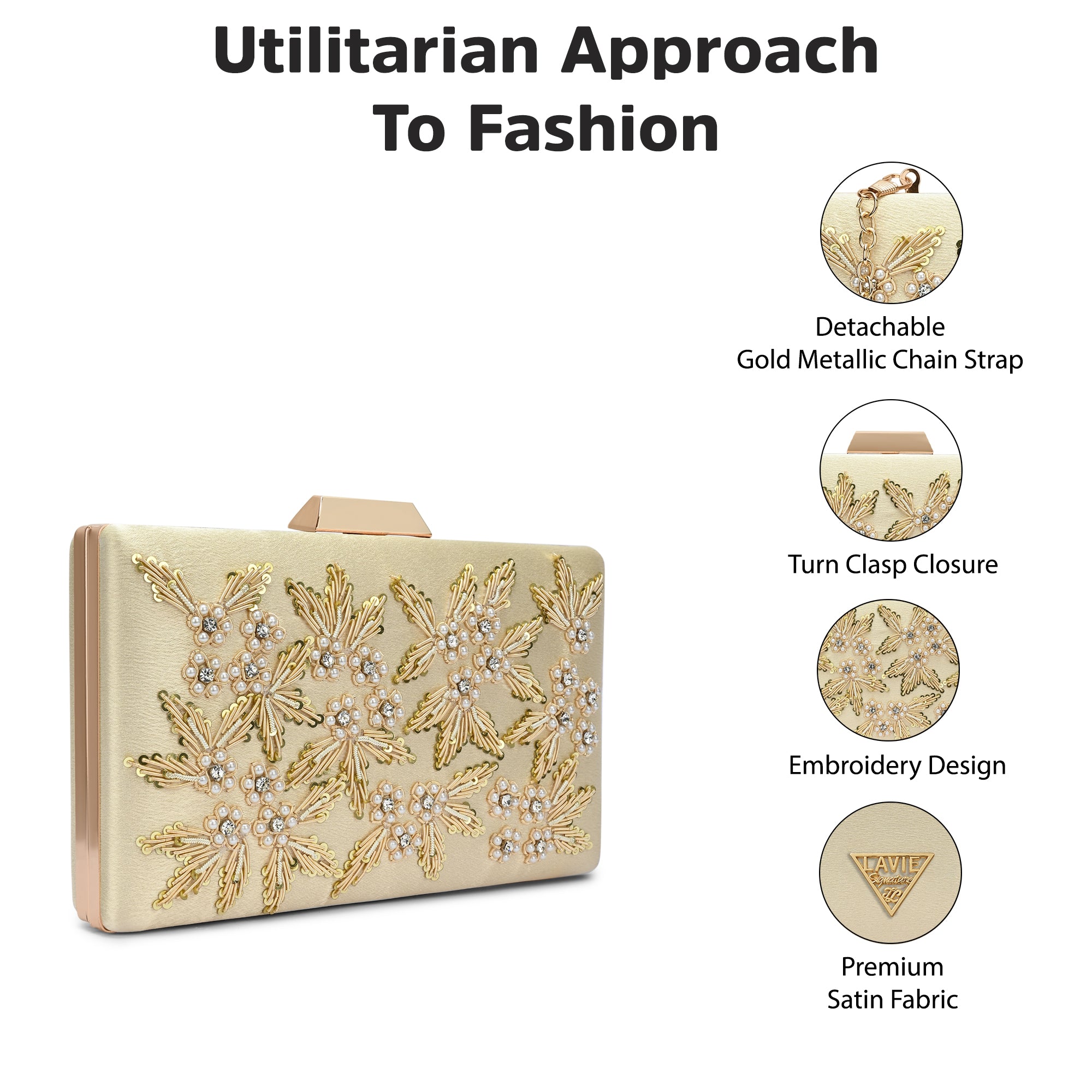 Ogden Embroyidery Large Frame Clutch