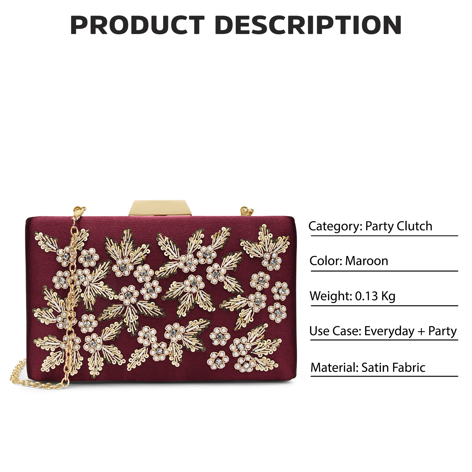 Ogden Embroyidery Large Frame Clutch