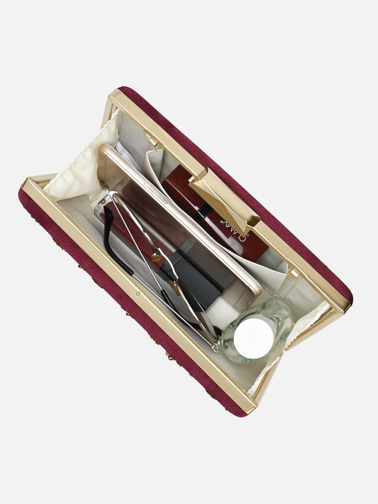 Ogden Embroyidery Large Frame Clutch