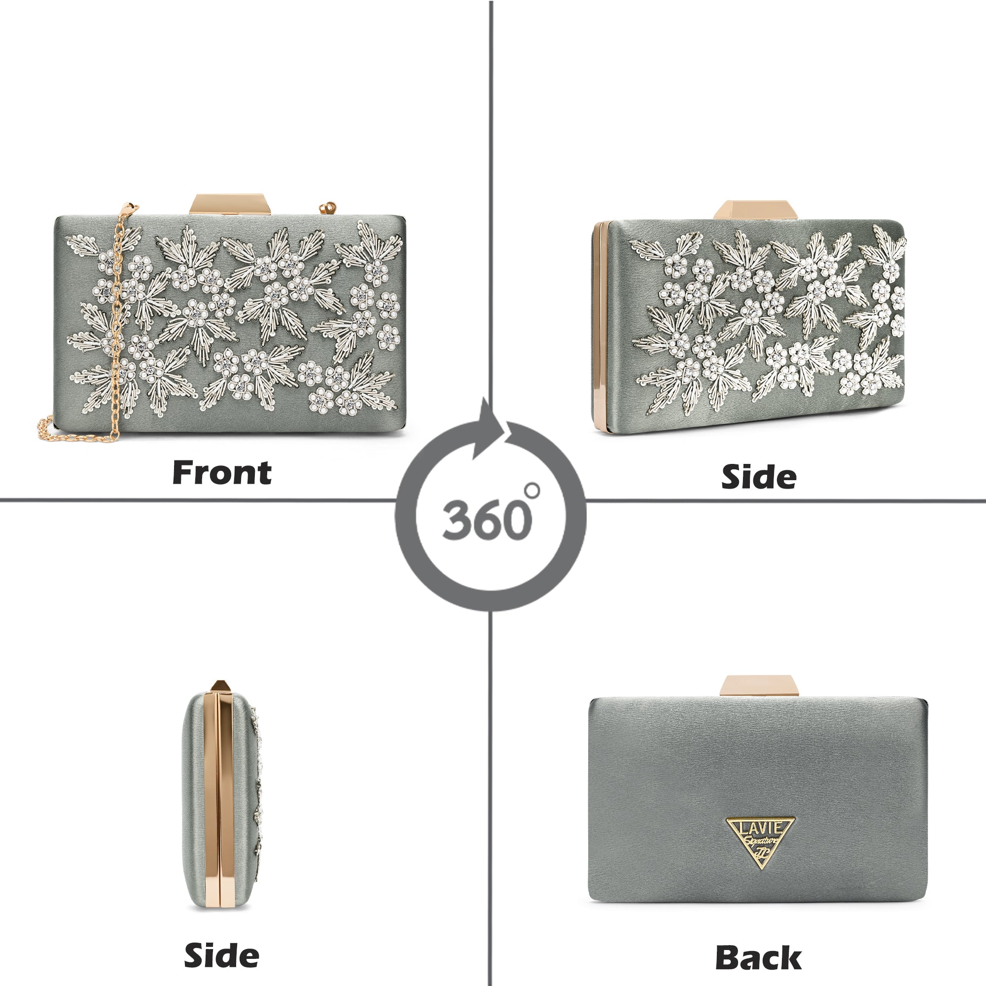 Ogden Embroyidery Large Frame Clutch