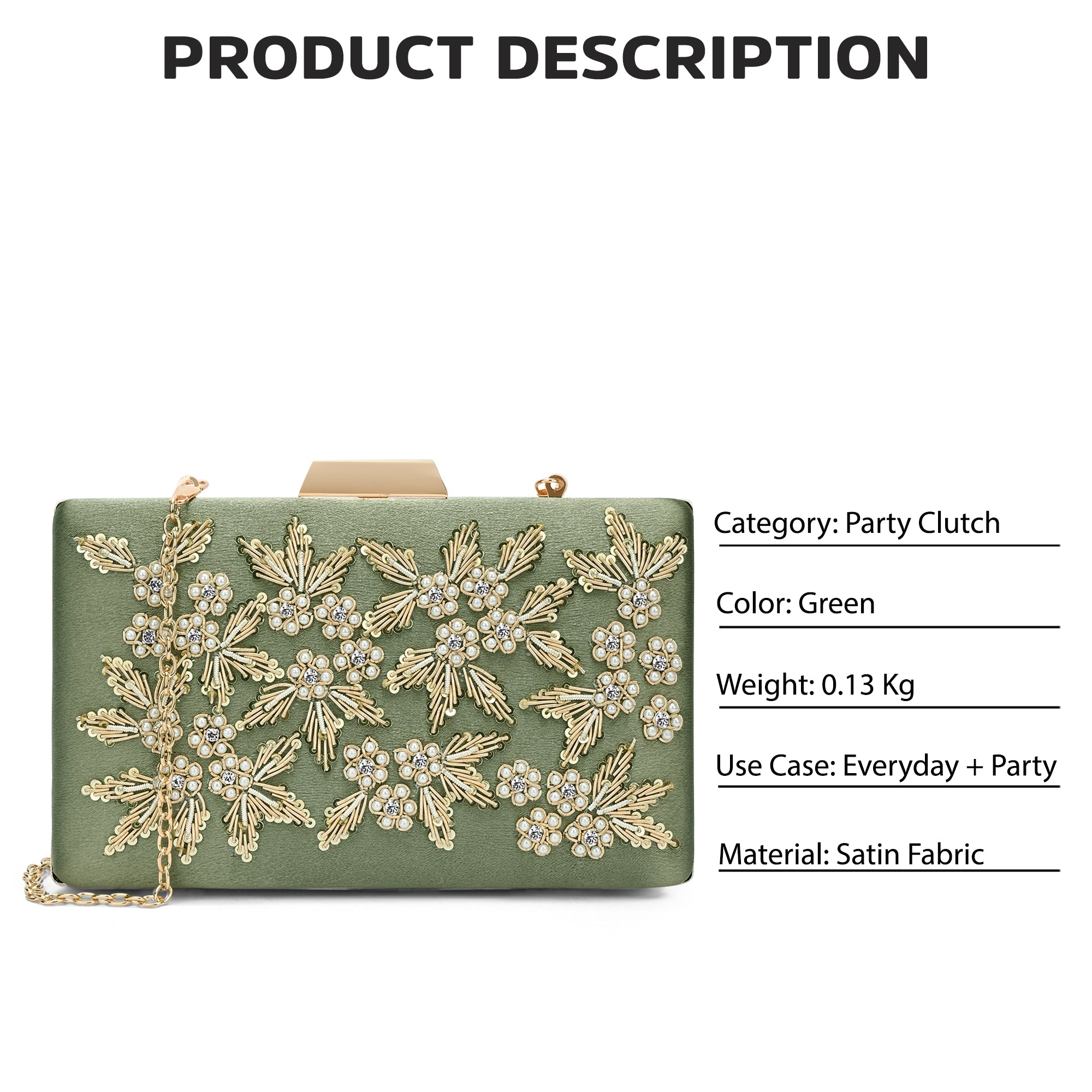 Ogden Embroyidery Large Frame Clutch