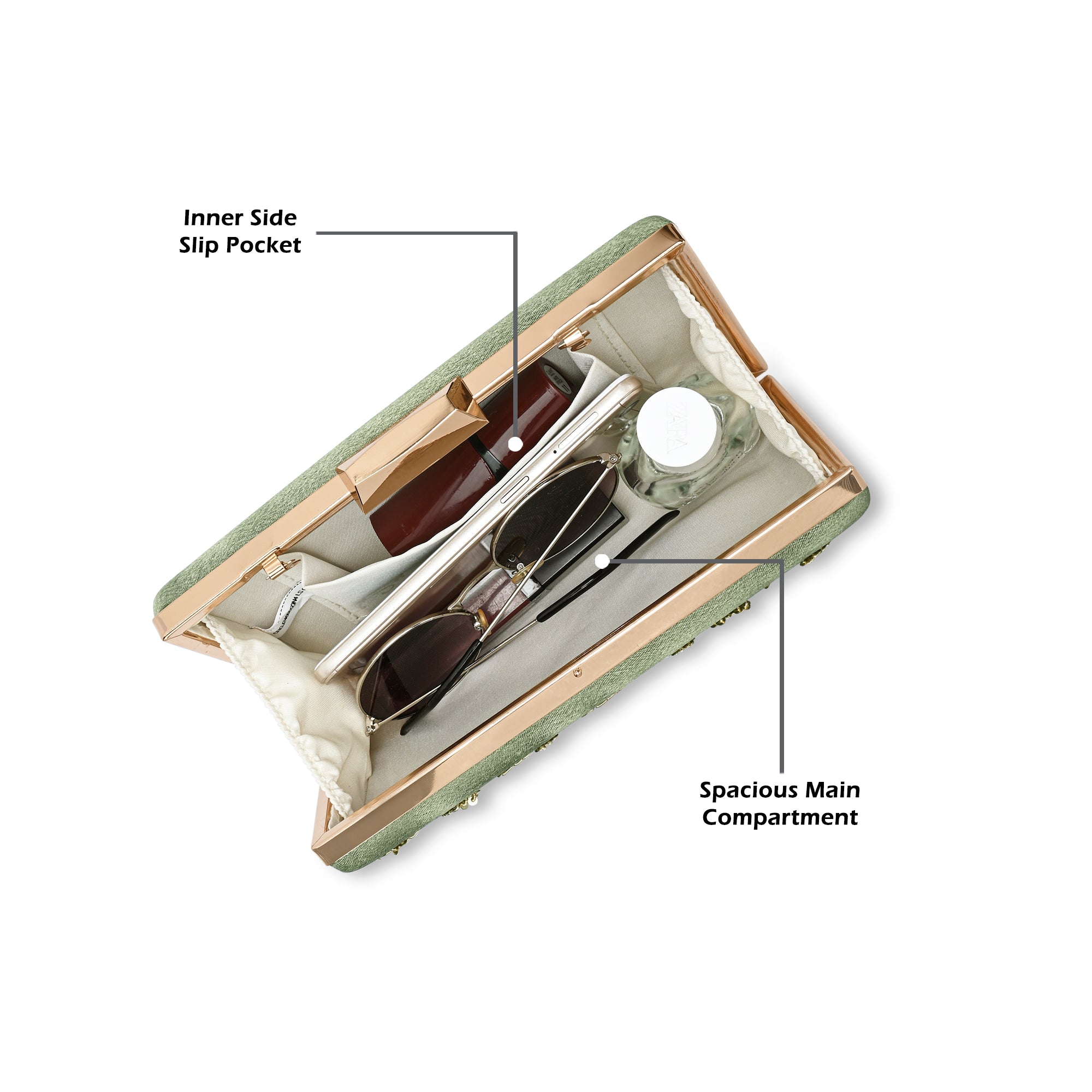 Ogden Embroyidery Large Frame Clutch