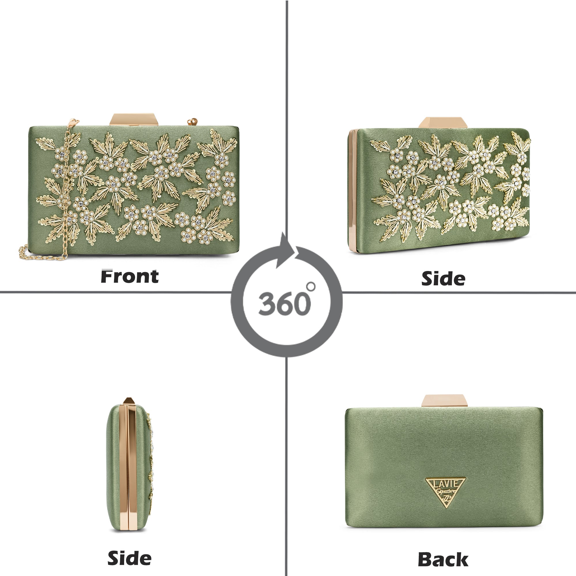 Ogden Embroyidery Large Frame Clutch