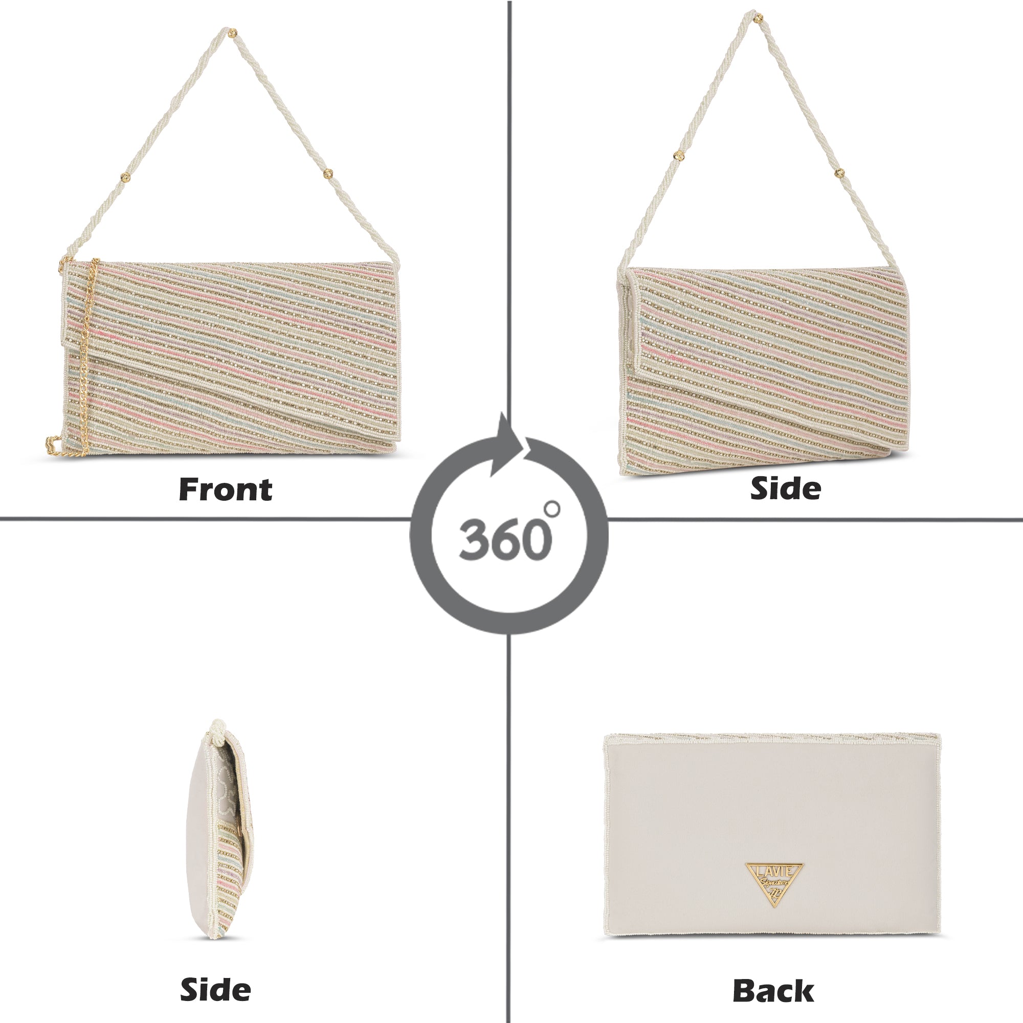 Roanoke Beads Envelop Large Clutch