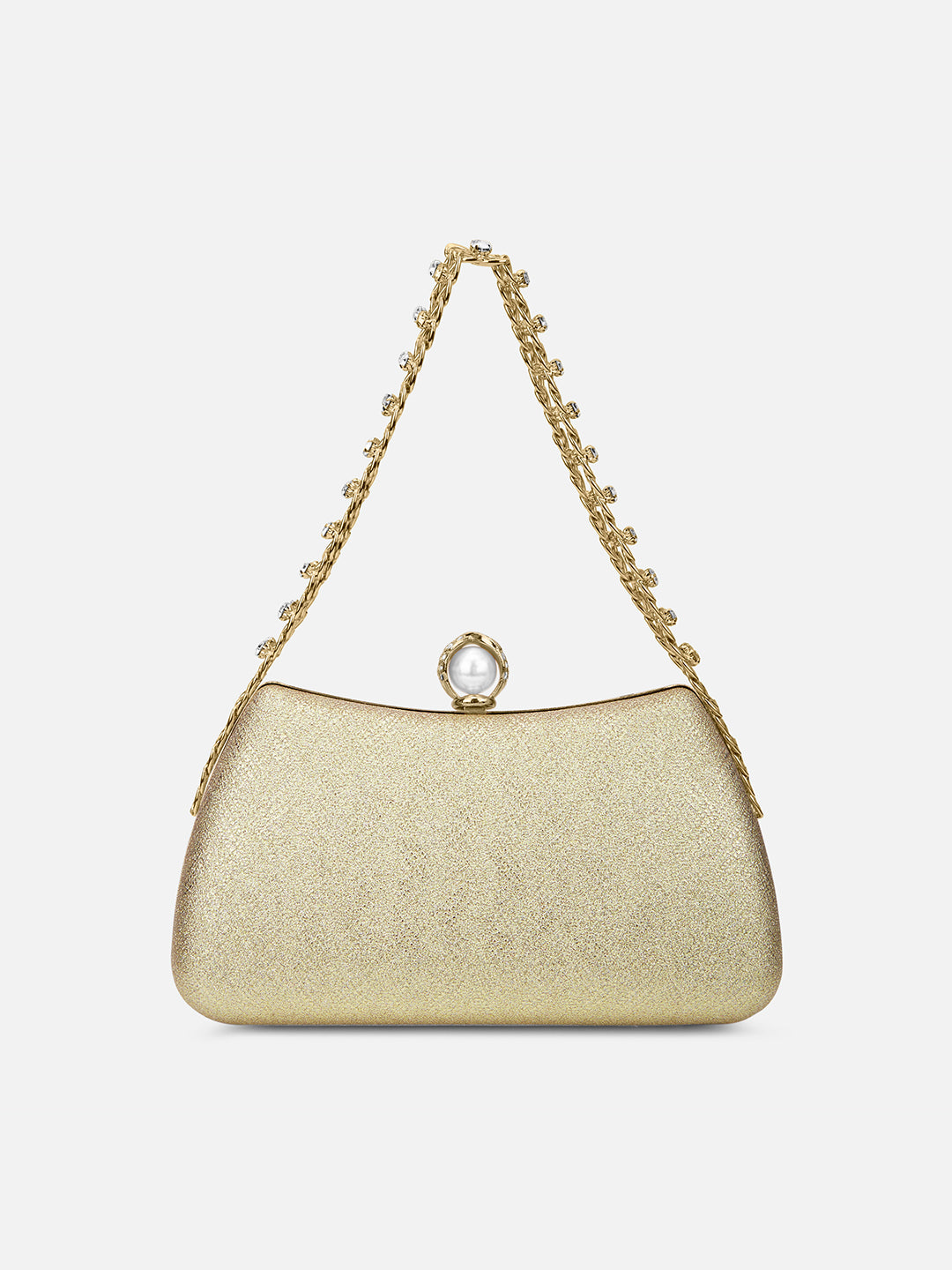 Updo Large Framed Clutch Gold