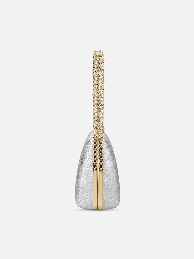 Updo Large Framed Clutch Silver