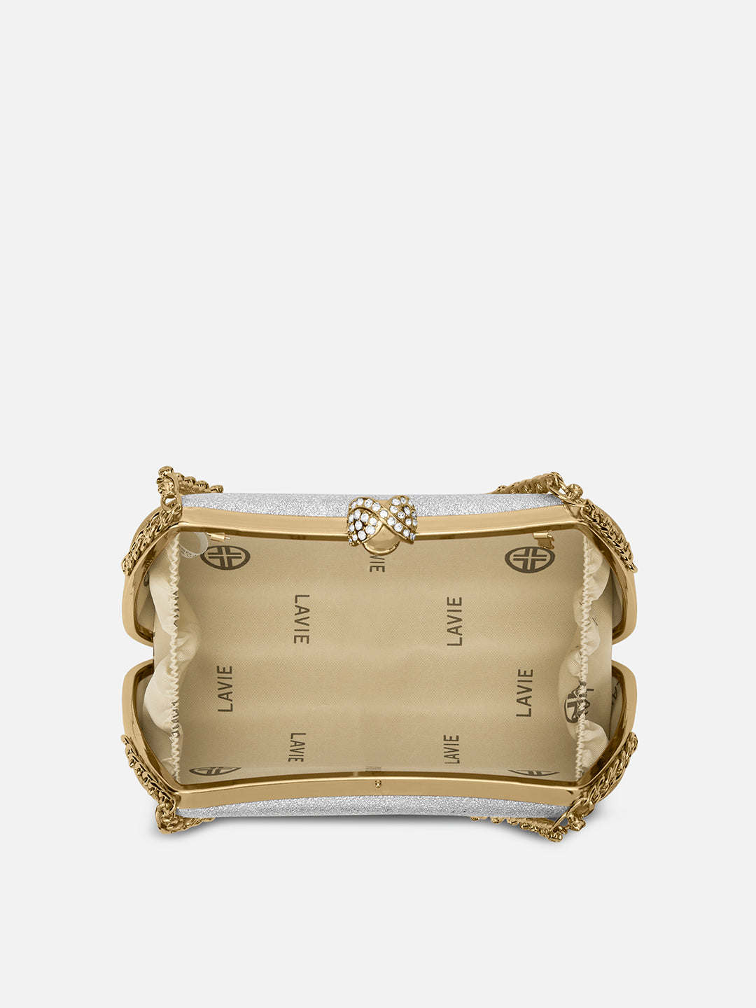 Updo Large Framed Clutch Silver