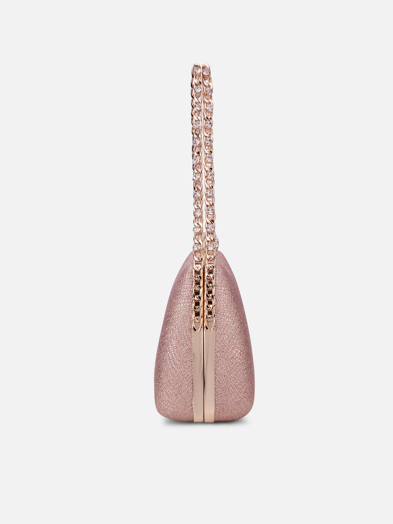 Updo Large Framed Clutch Rose Gold