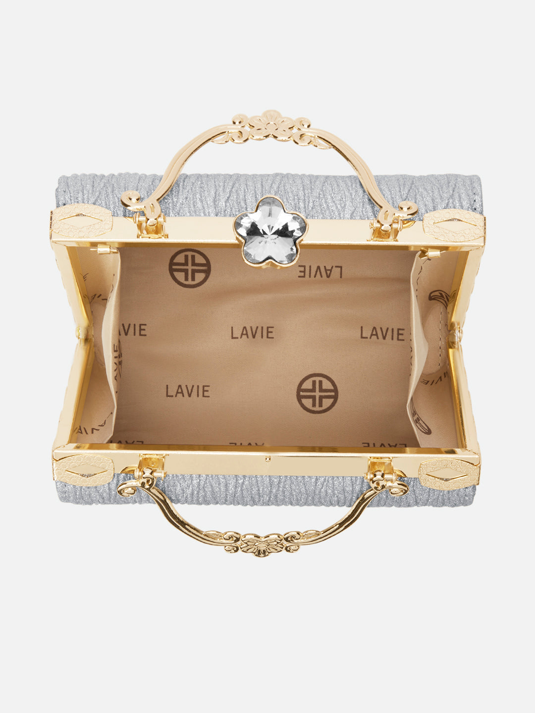 Glisten Small Framed Clutch Silver